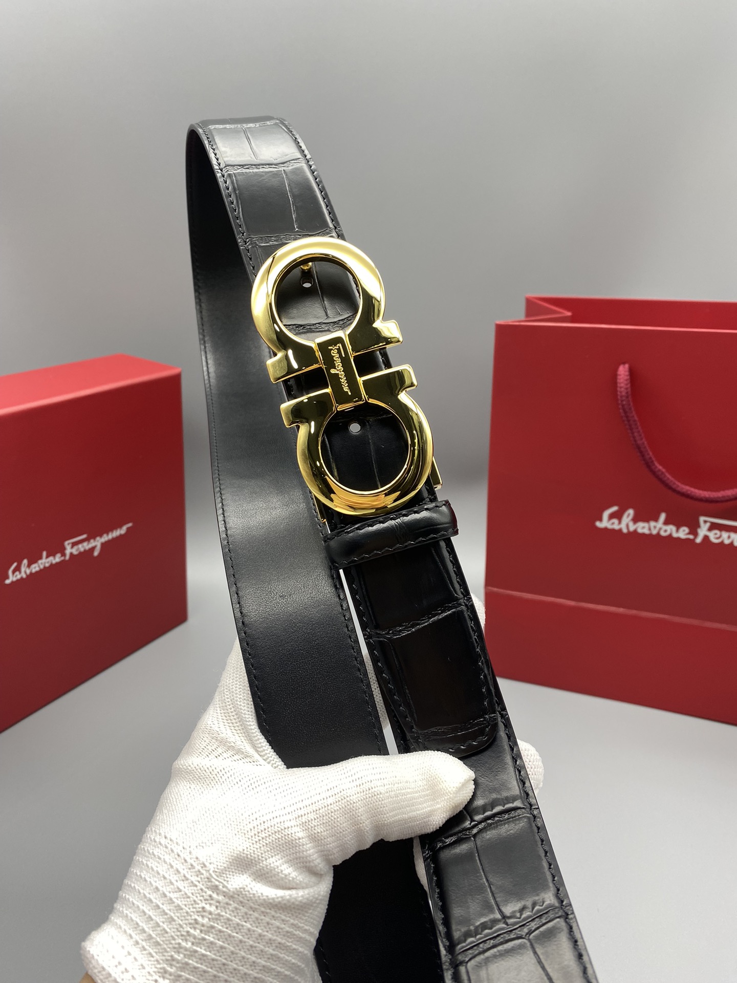 Salvatore Ferragamo Male Basic Belt Top Grain Leather M