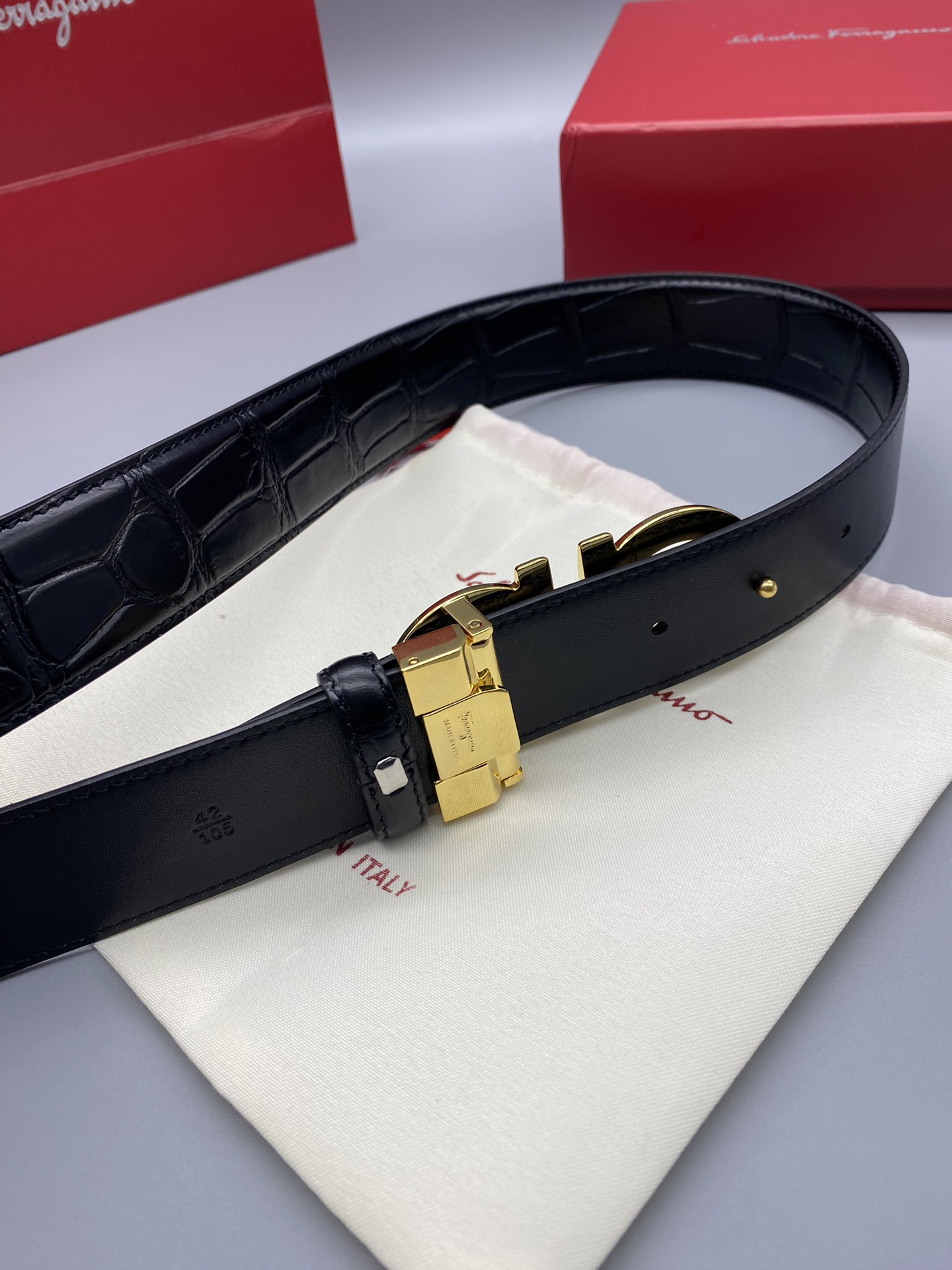Salvatore Ferragamo Male Basic Belt Top Grain Leather M