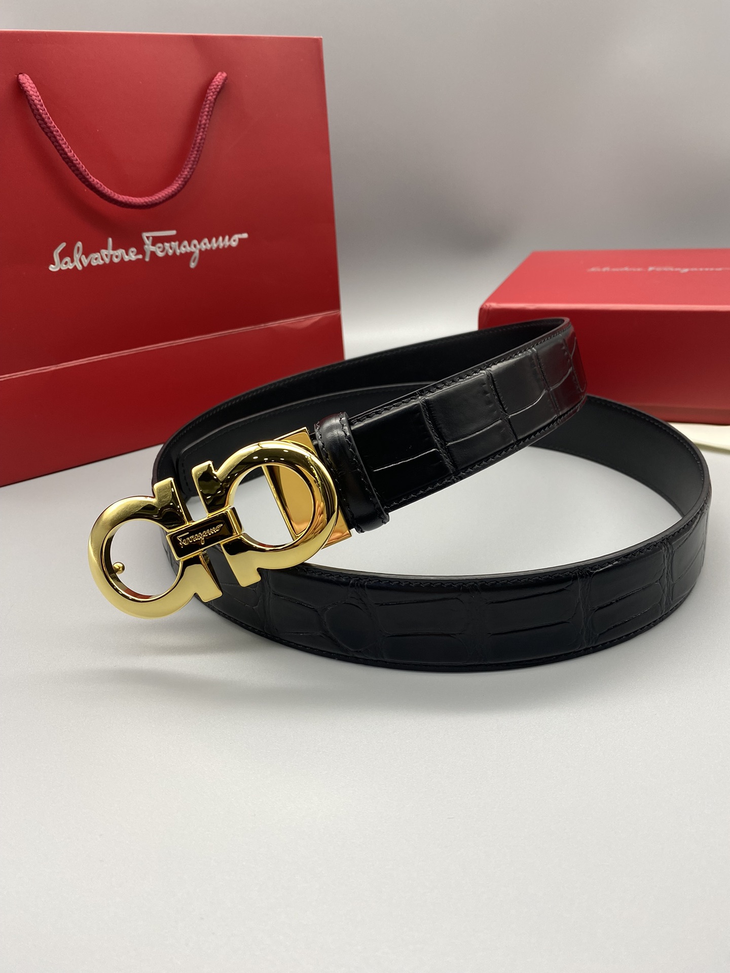 Salvatore Ferragamo Male Basic Belt Top Grain Leather M