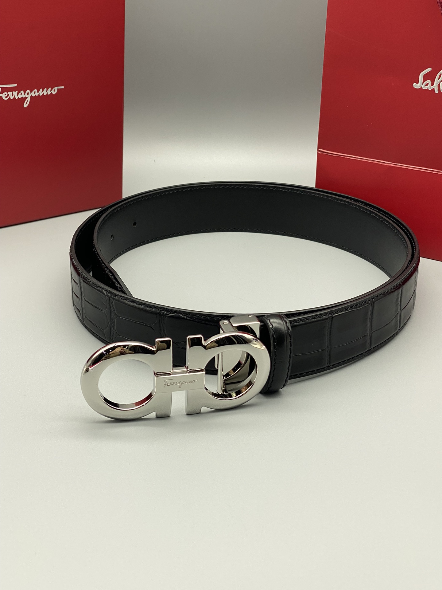 Salvatore Ferragamo Male Basic Belt Top Grain Leather M