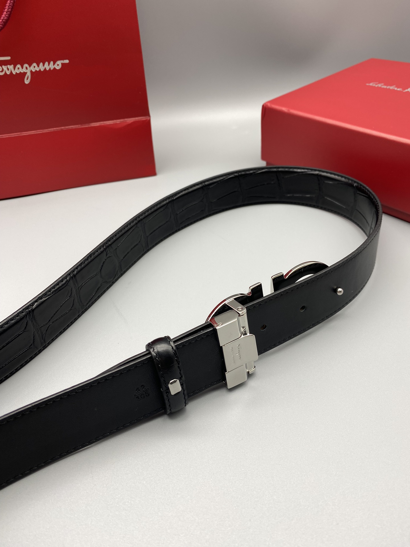 Salvatore Ferragamo Male Basic Belt Top Grain Leather M