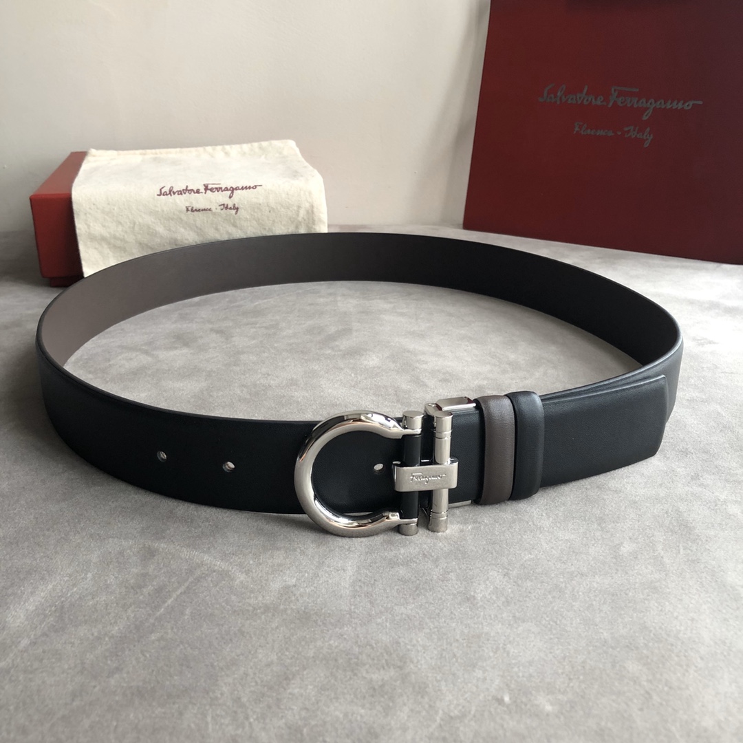 Salvatore Ferragamo Male Leather Belt Cow Leather M