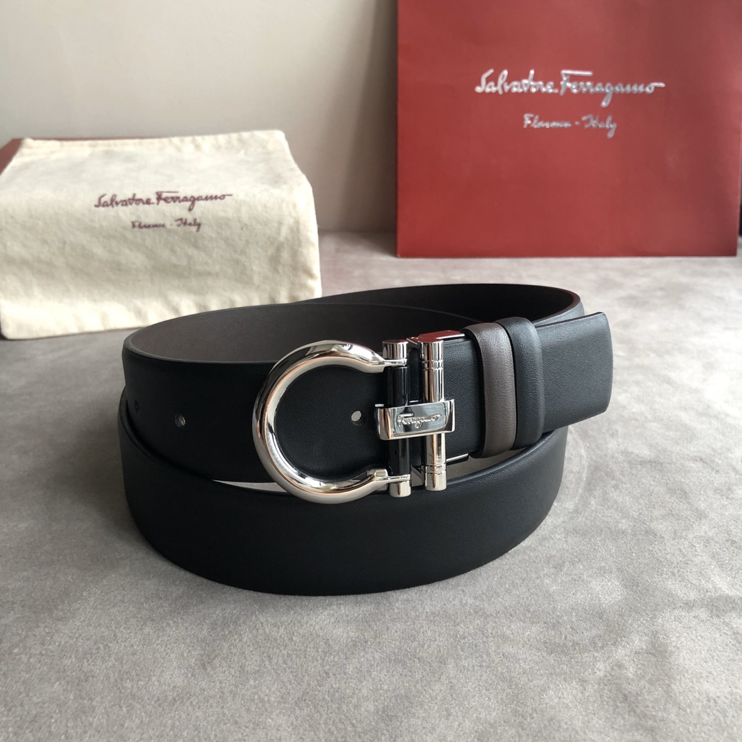 Salvatore Ferragamo Male Leather Belt Cow Leather M