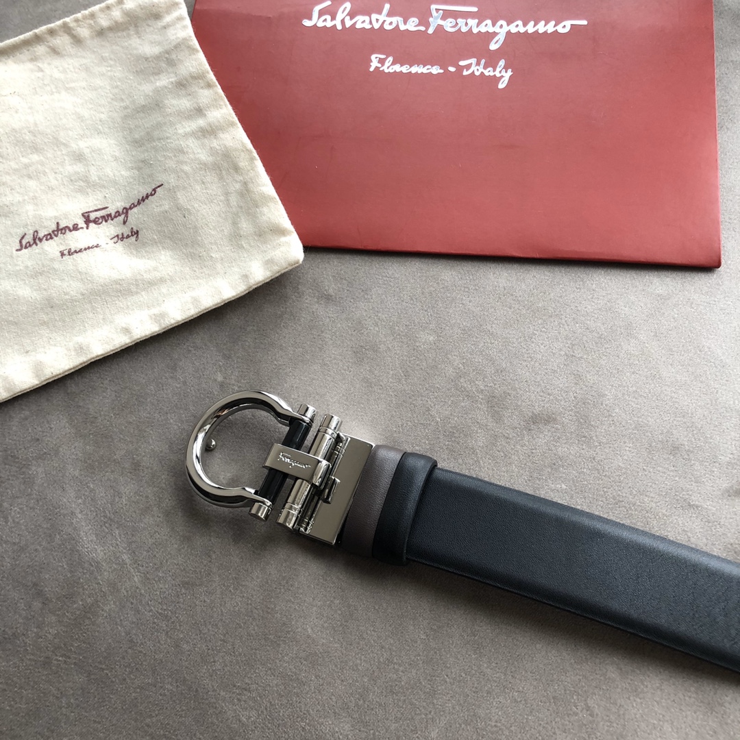 Salvatore Ferragamo Male Leather Belt Cow Leather M