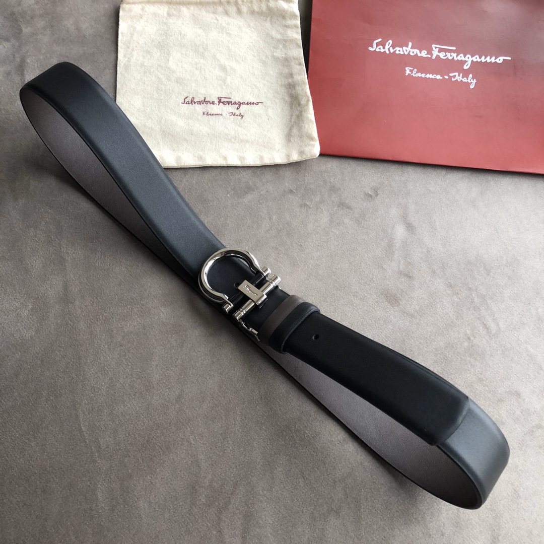 Salvatore Ferragamo Male Leather Belt Cow Leather M