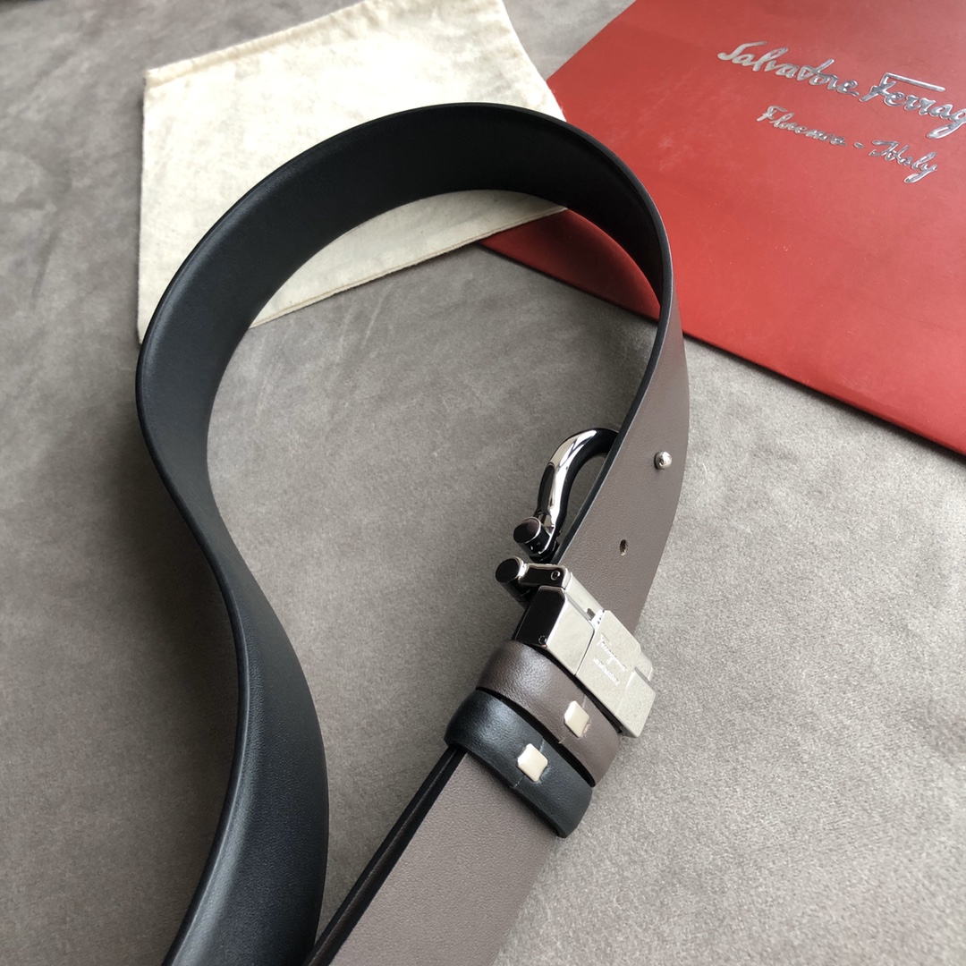 Salvatore Ferragamo Male Leather Belt Cow Leather M