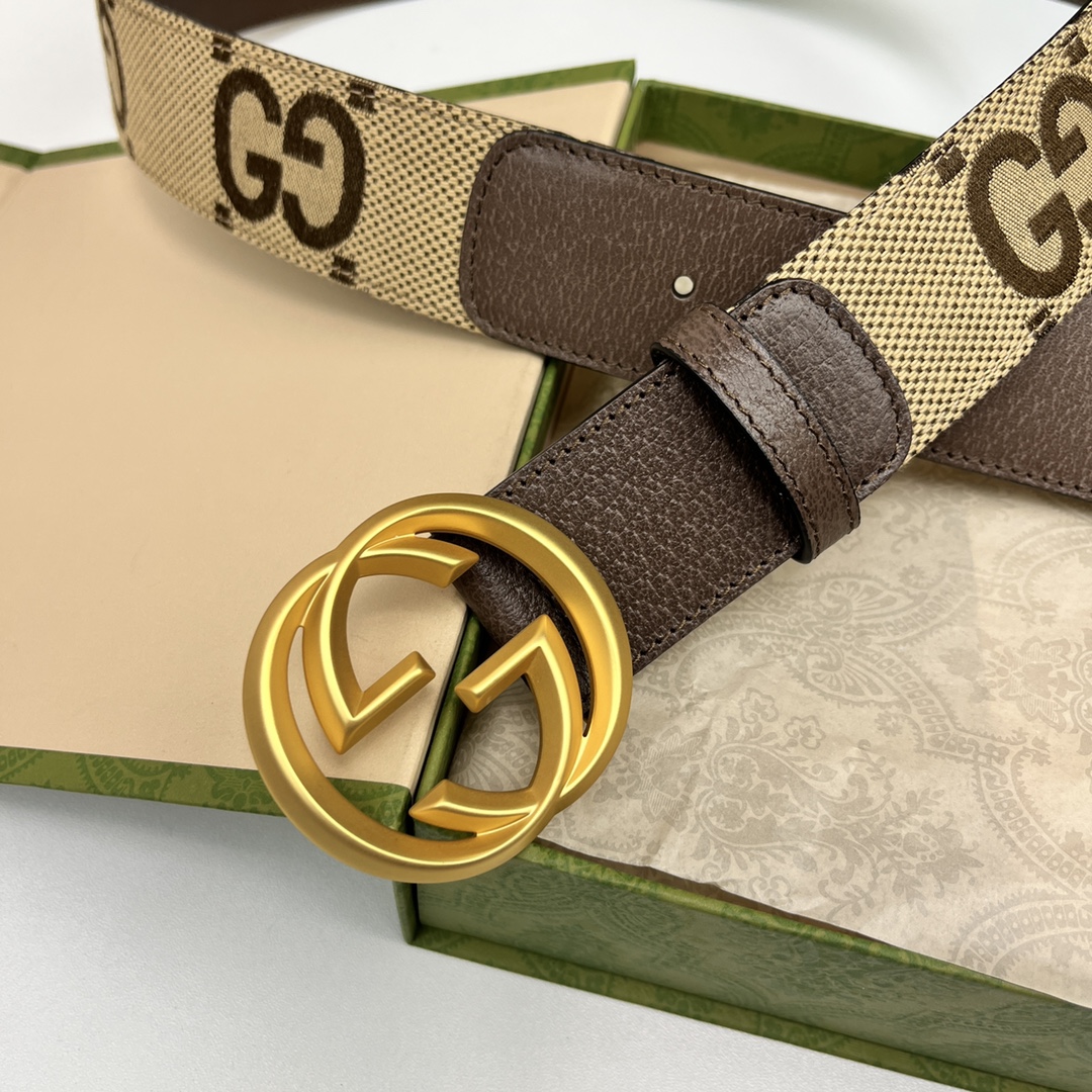 Gucci Basic Belt Cow Leather Brown M