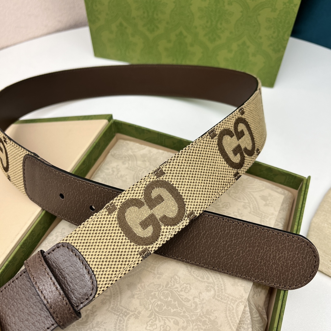 Gucci Basic Belt Cow Leather Brown M