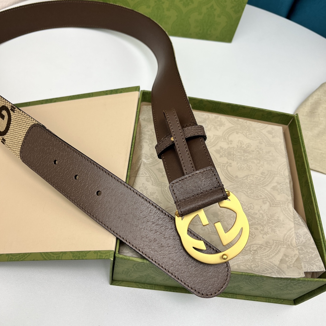 Gucci Basic Belt Cow Leather Brown M