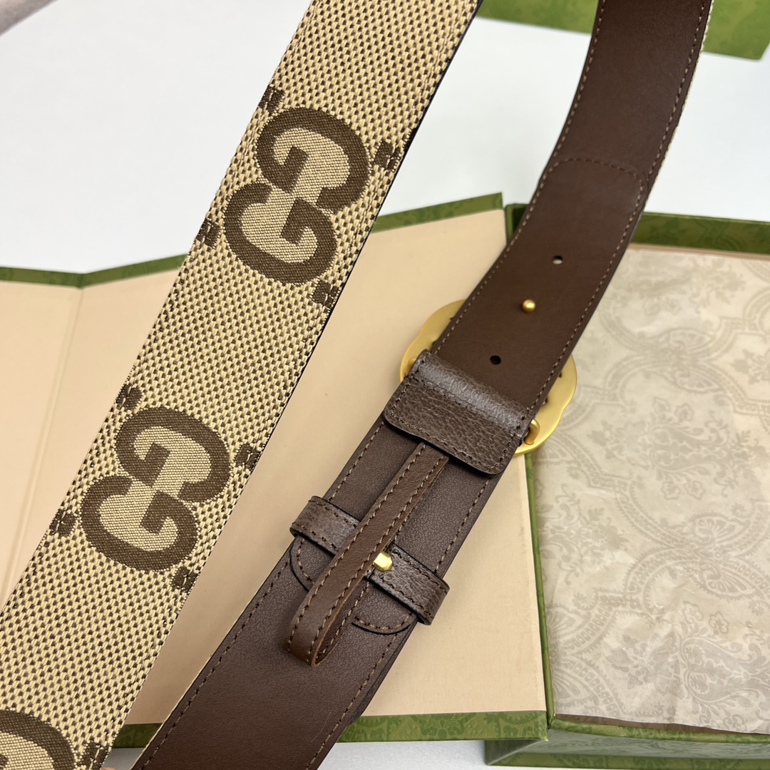 Gucci Basic Belt Cow Leather Brown M