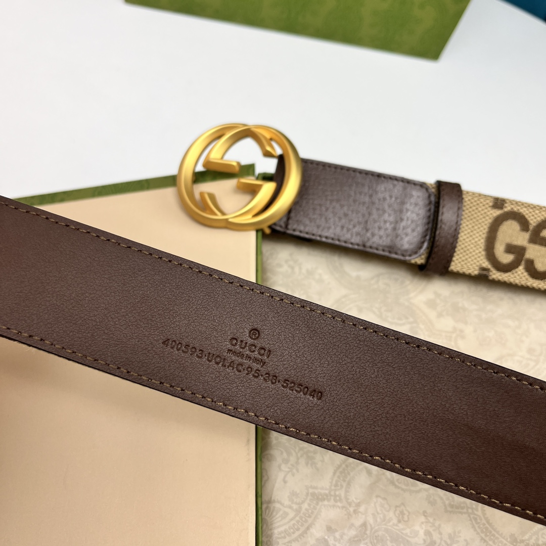 Gucci Basic Belt Cow Leather Brown M