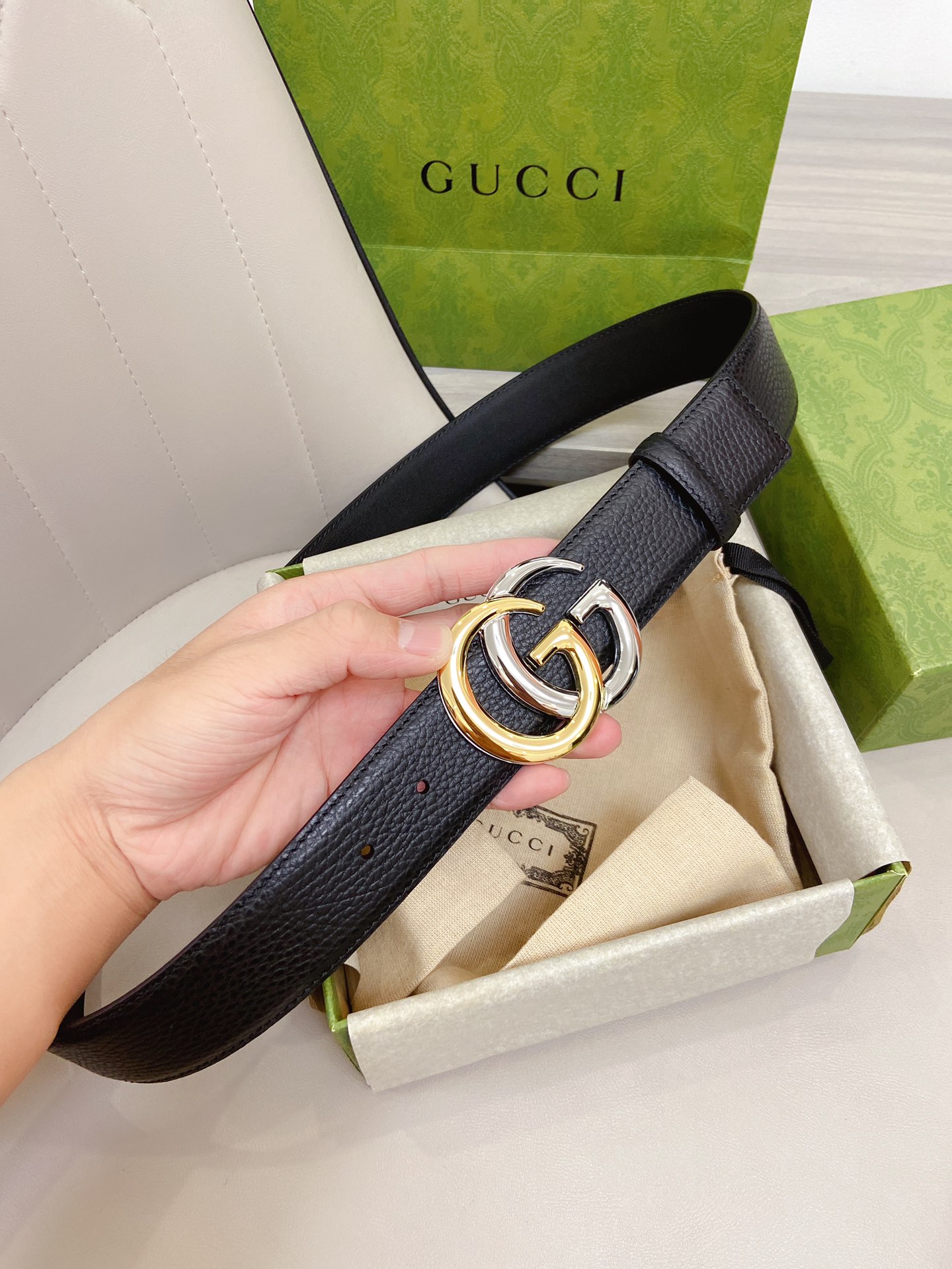 Gucci Basic Belt Cow Leather M