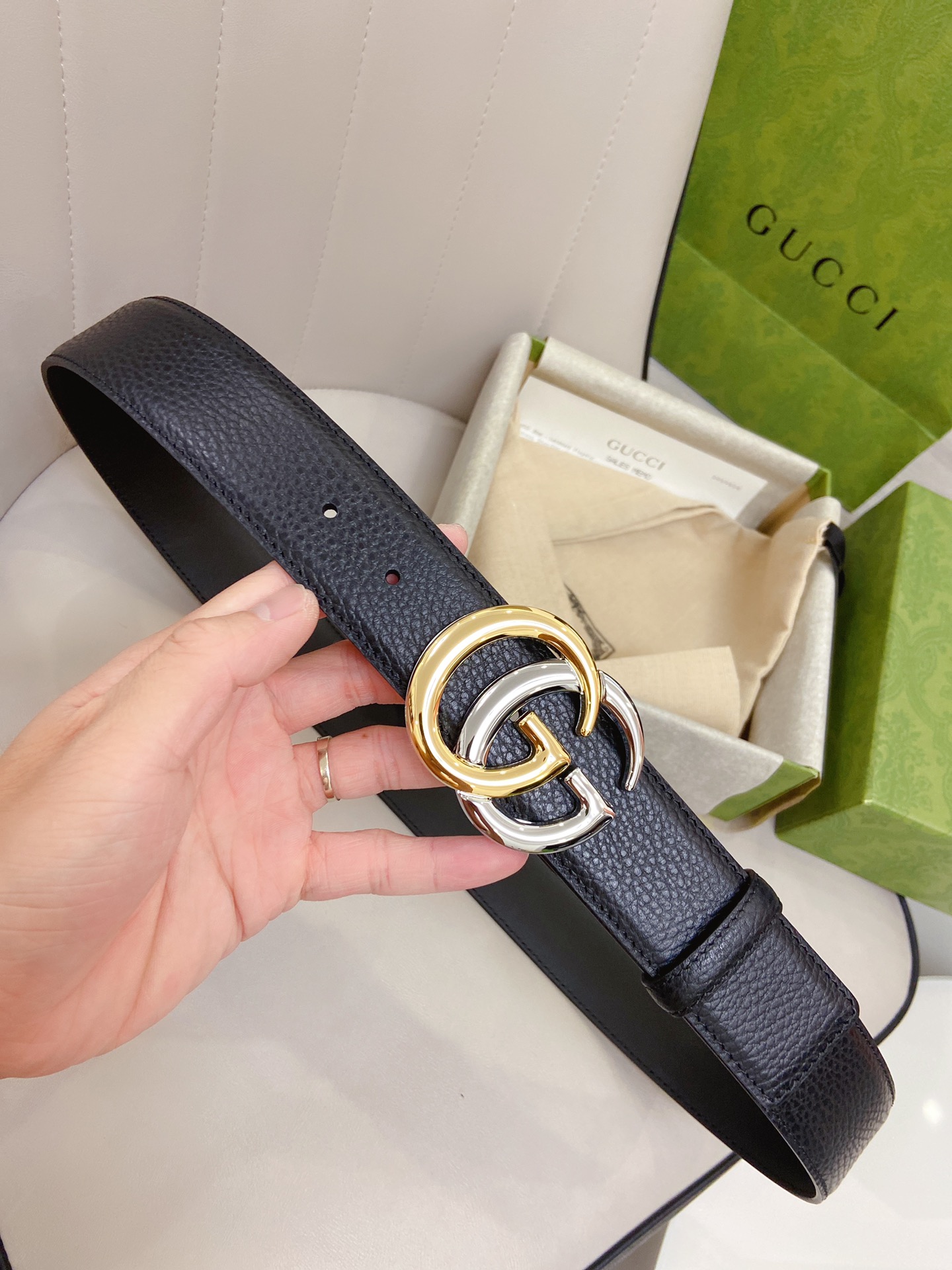 Gucci Basic Belt Cow Leather M