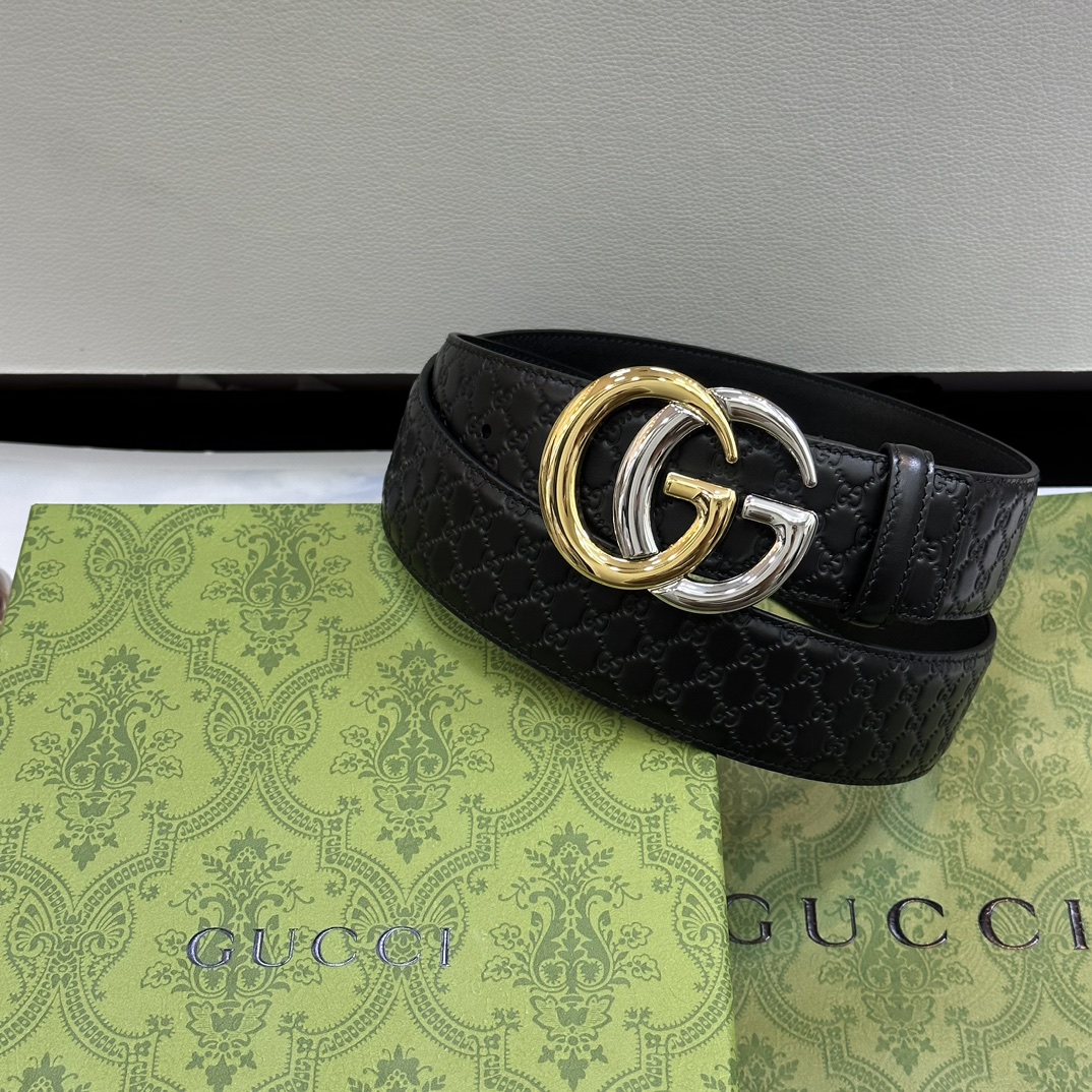 Gucci Basic Belt Top Grain Leather Black M