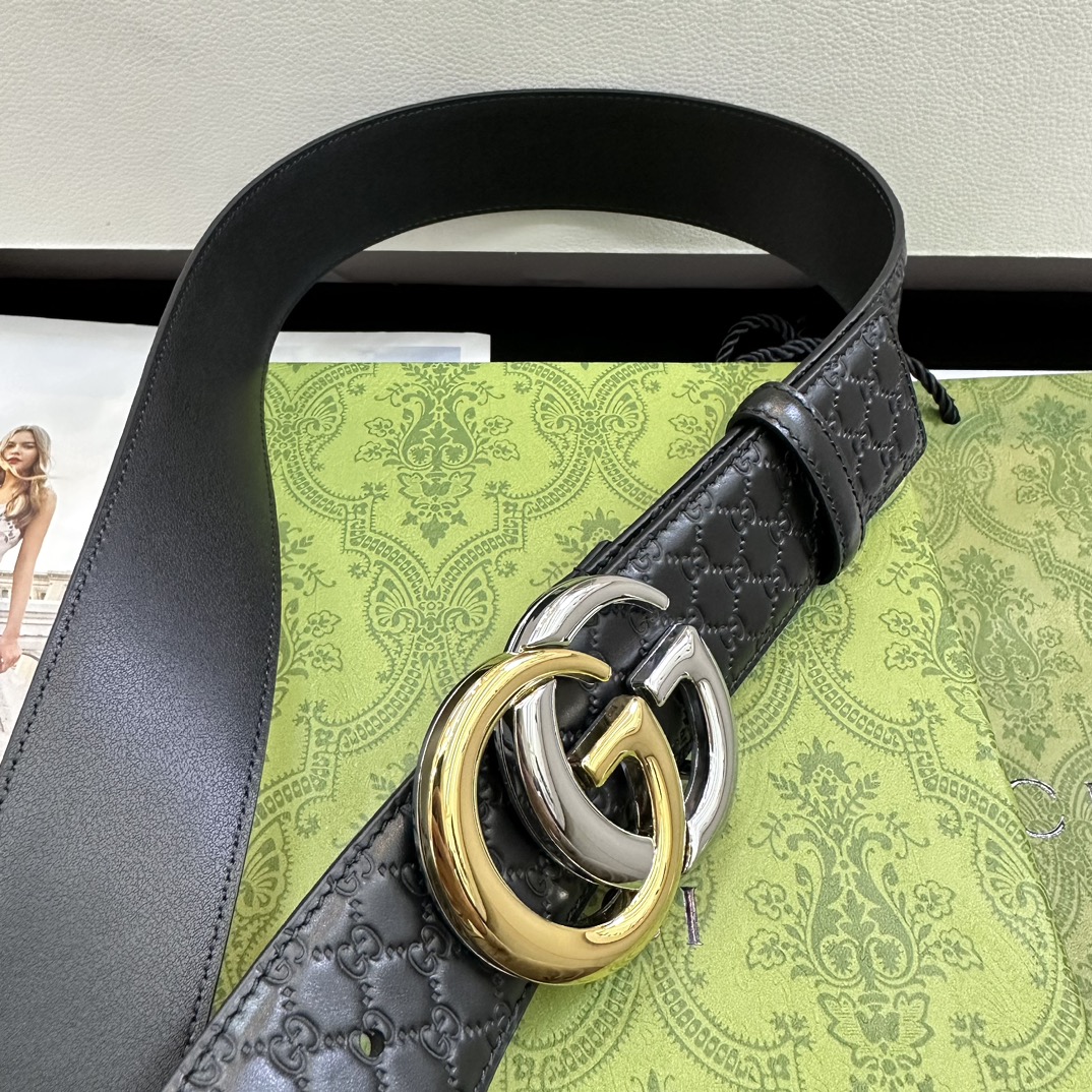 Gucci Basic Belt Top Grain Leather Black M