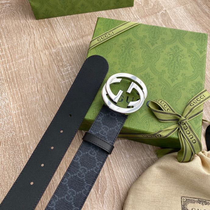 Gucci Basic Belt Canvas Black S-m