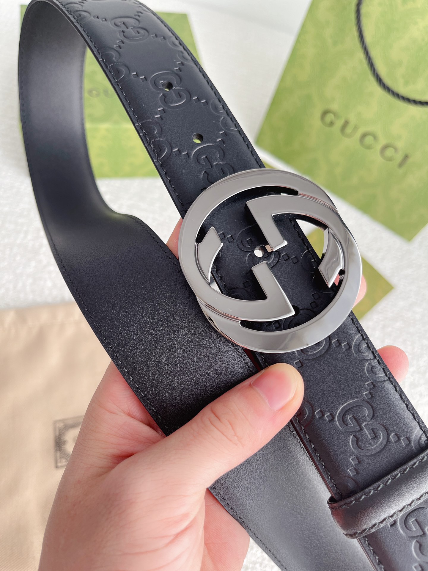 Gucci Basic Belt Cow Leather M