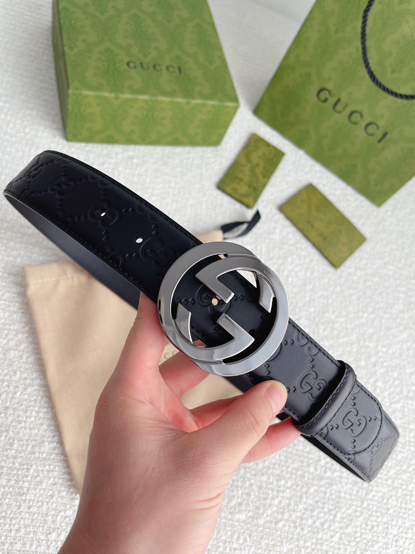 Gucci Basic Belt Cow Leather M