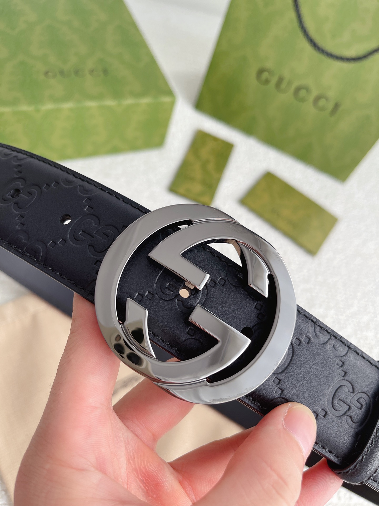 Gucci Basic Belt Cow Leather M