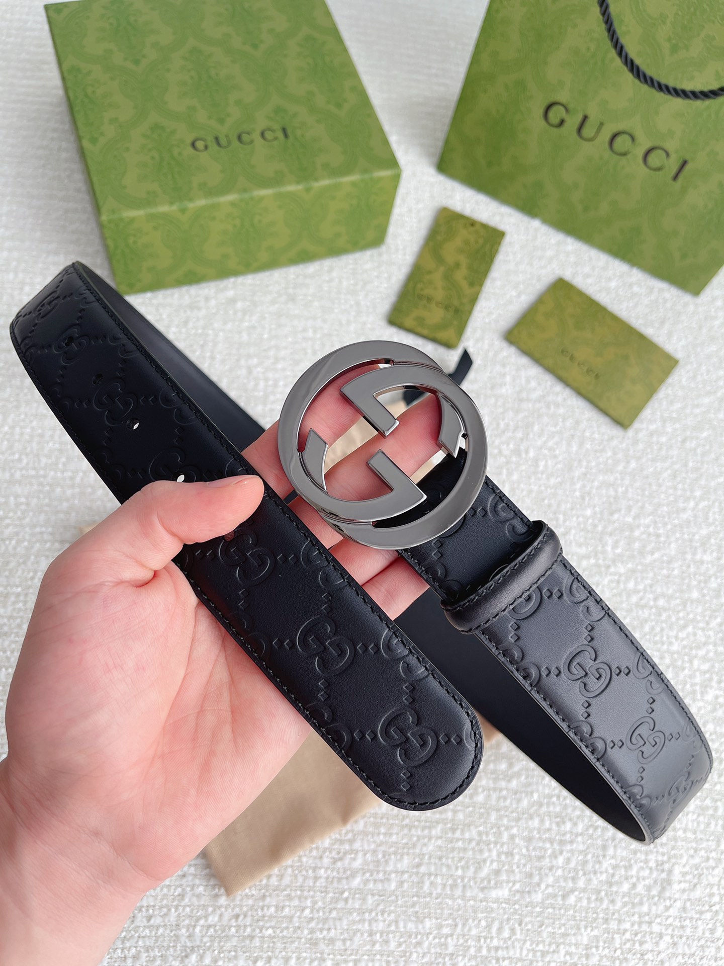 Gucci Basic Belt Cow Leather M