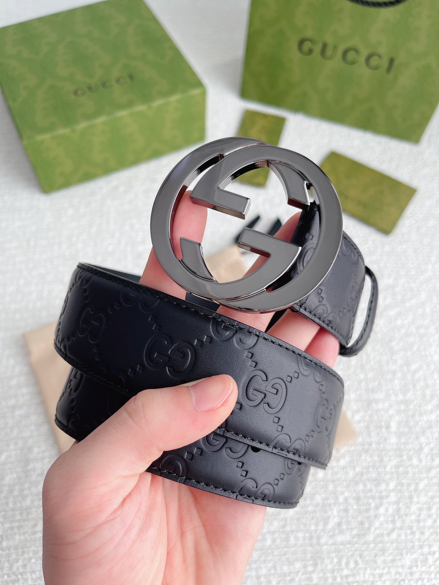 Gucci Basic Belt Cow Leather M