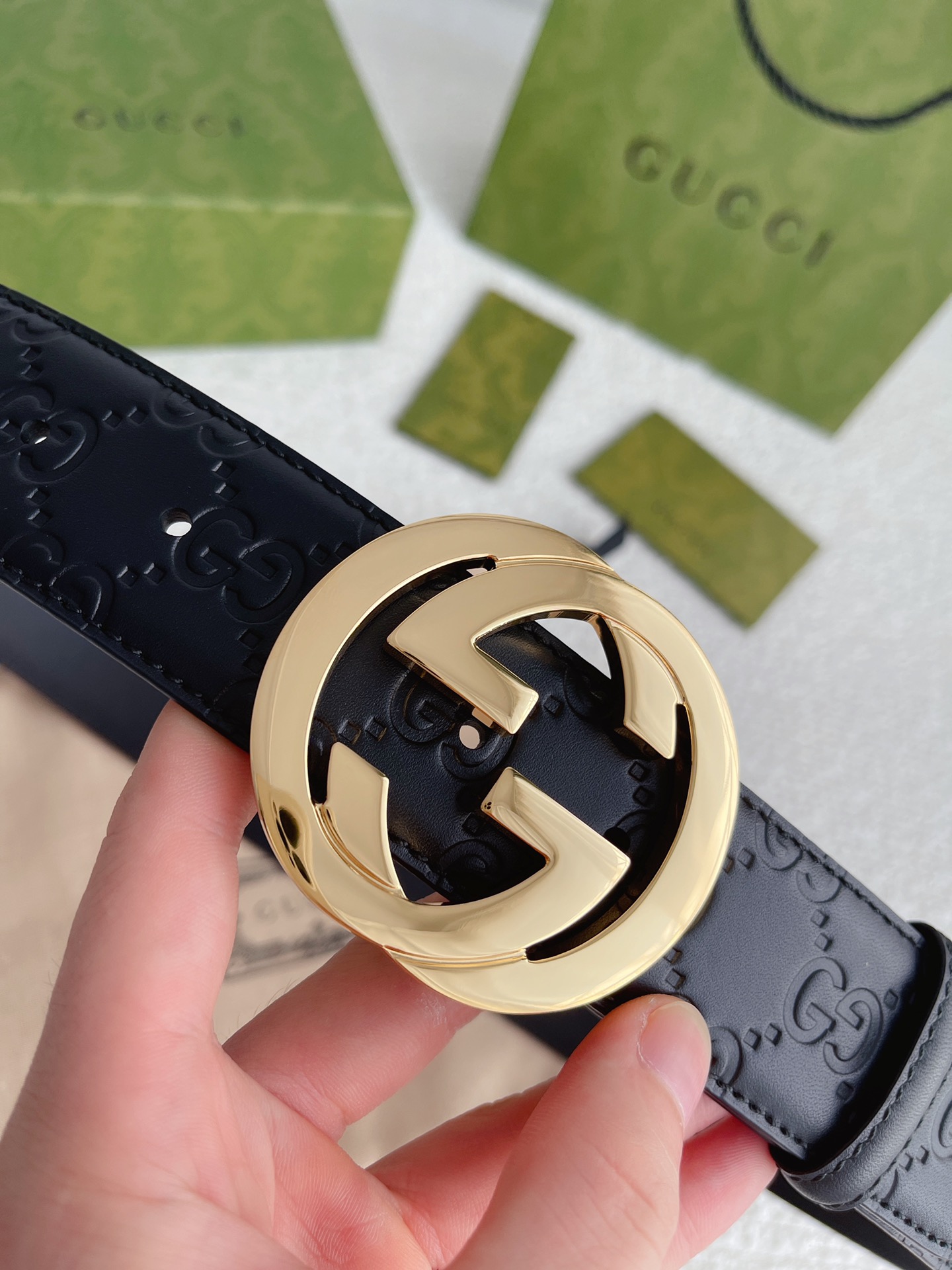 Gucci Basic Belt Cow Leather M