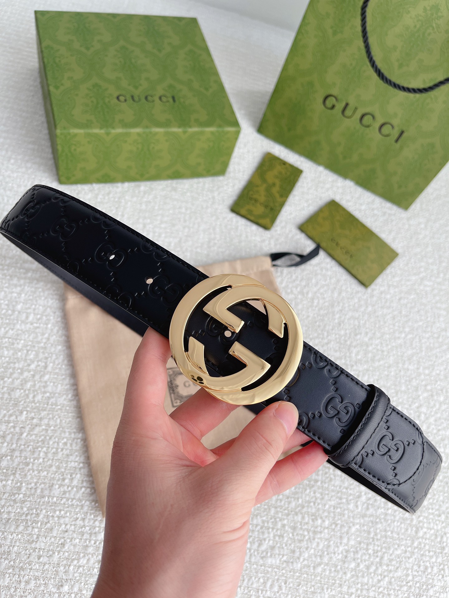 Gucci Basic Belt Cow Leather M