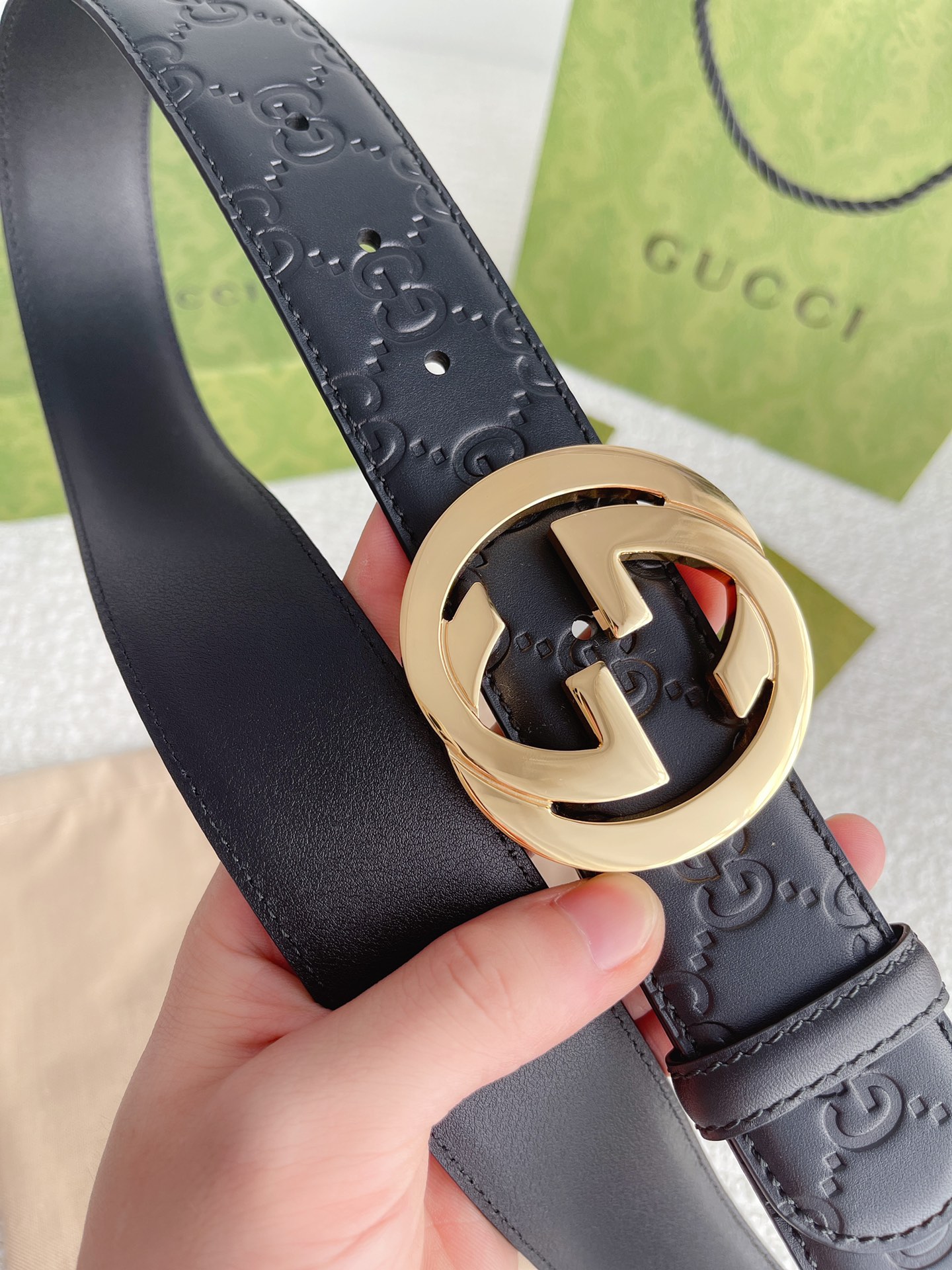 Gucci Basic Belt Cow Leather M