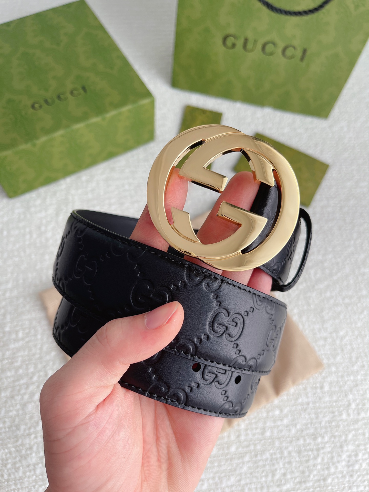 Gucci Basic Belt Cow Leather M