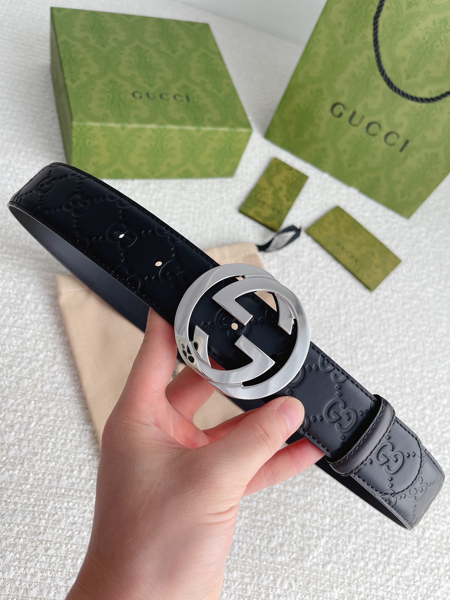 Gucci Basic Belt Cow Leather M