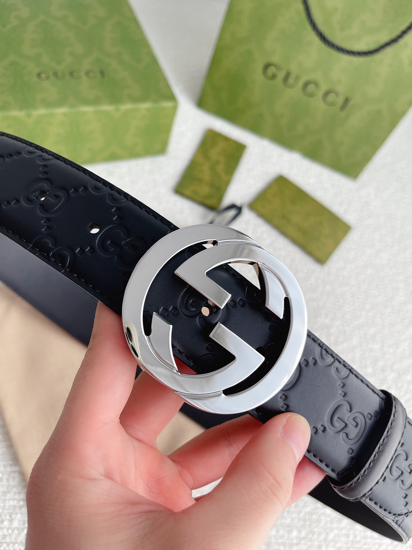 Gucci Basic Belt Cow Leather M