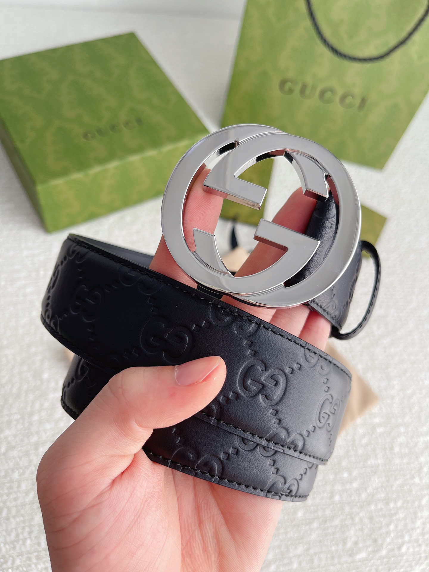 Gucci Basic Belt Cow Leather M