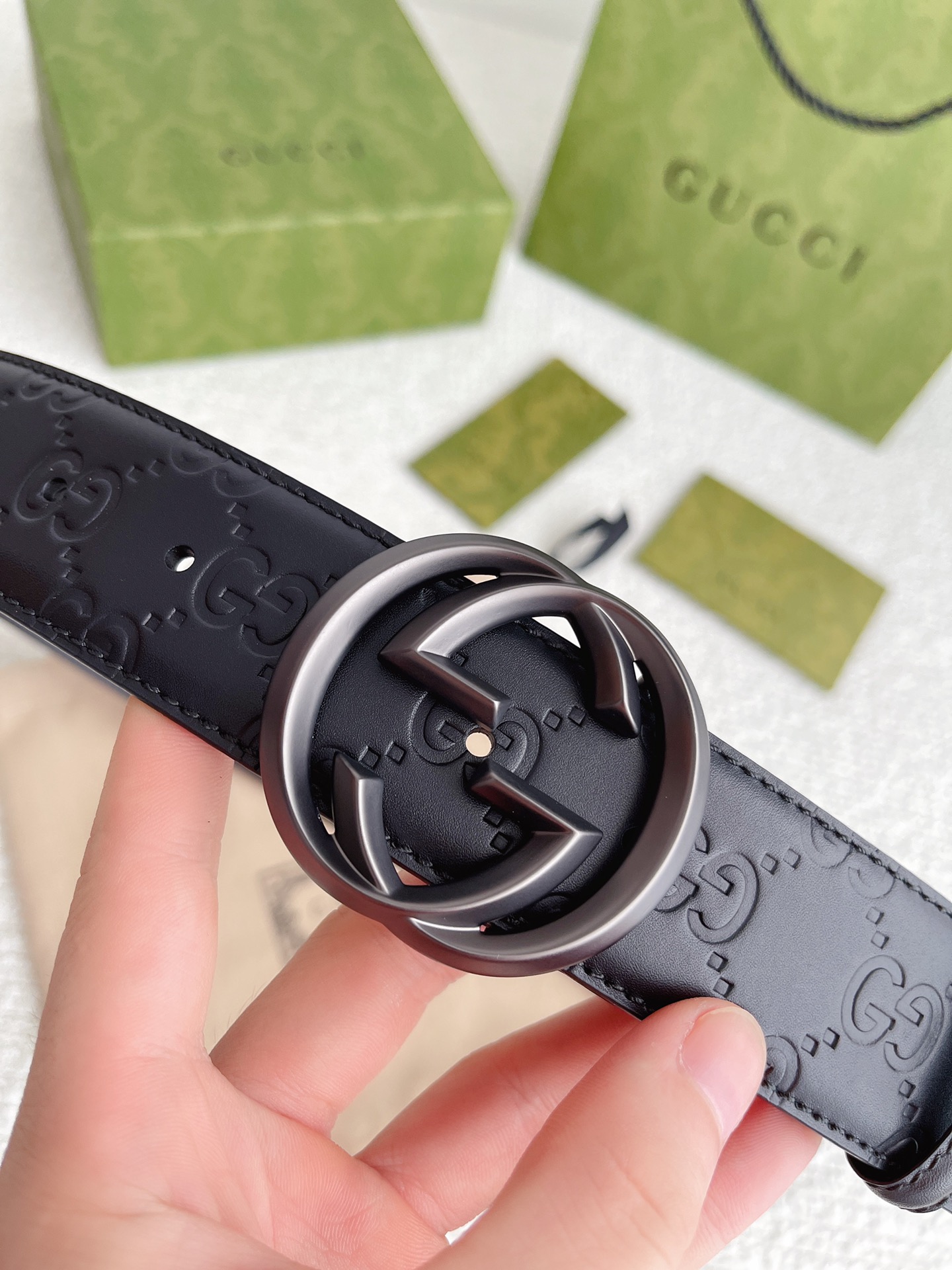 Gucci Basic Belt Cow Leather M