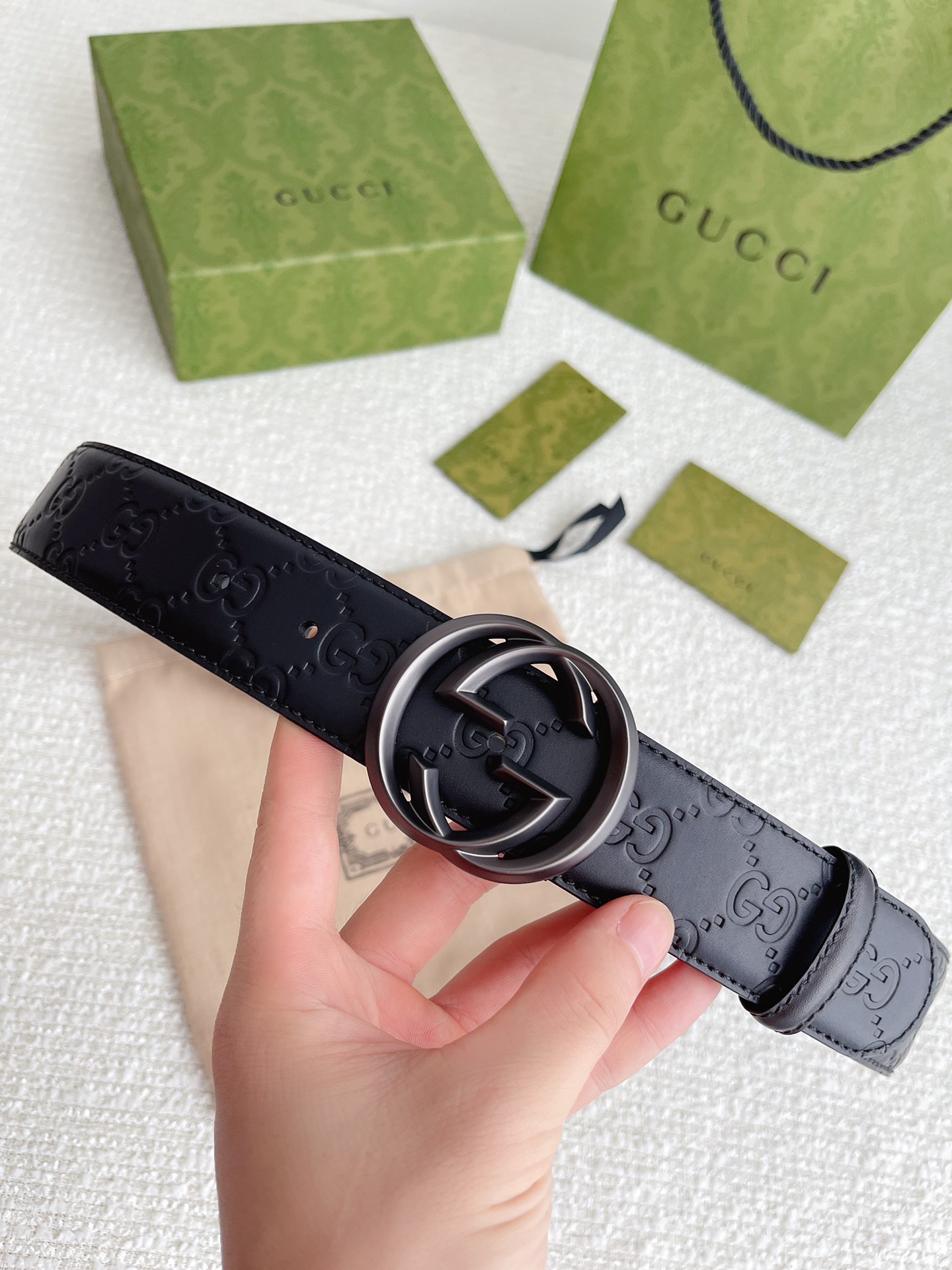Gucci Basic Belt Cow Leather M