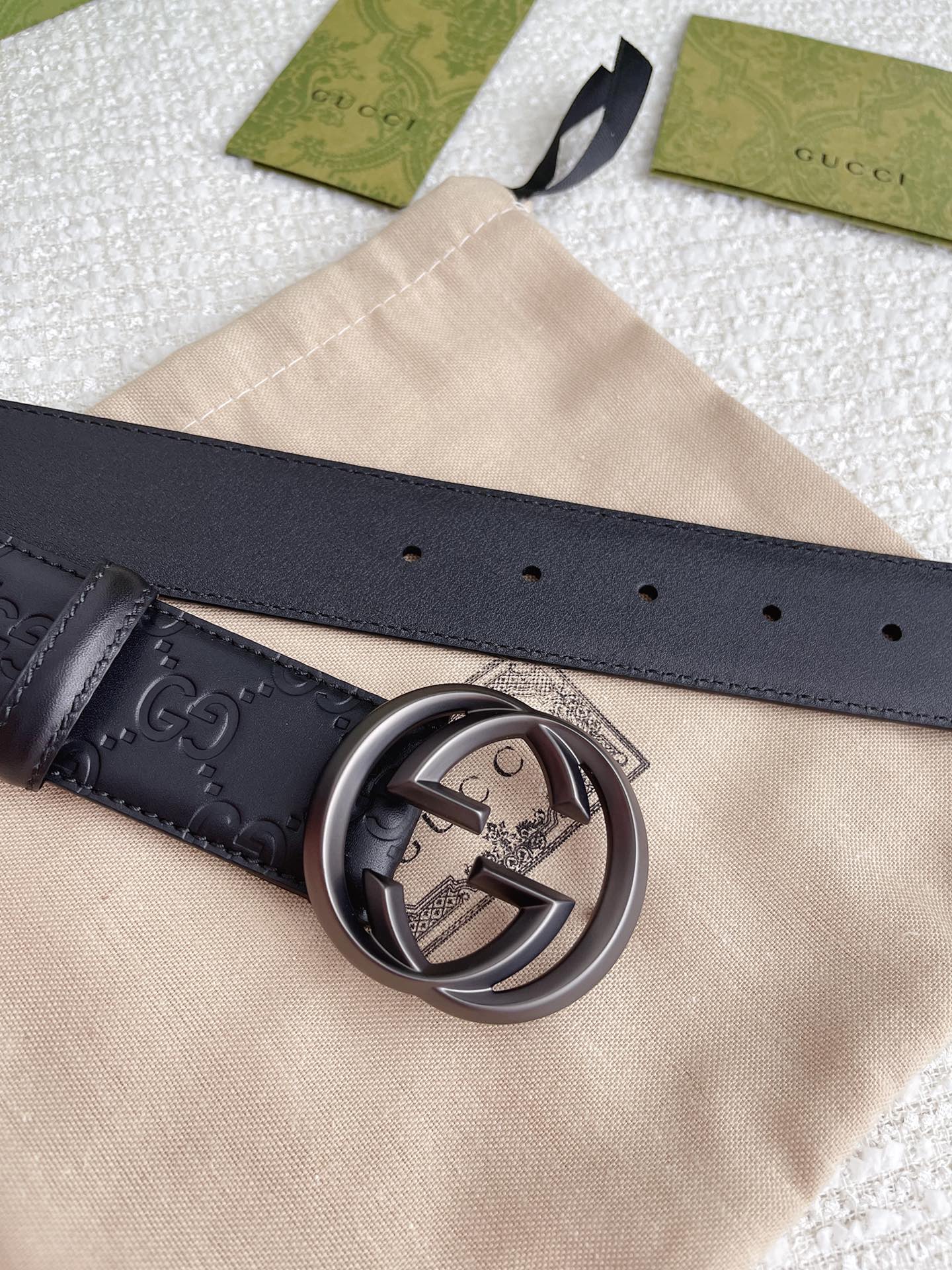 Gucci Basic Belt Cow Leather M
