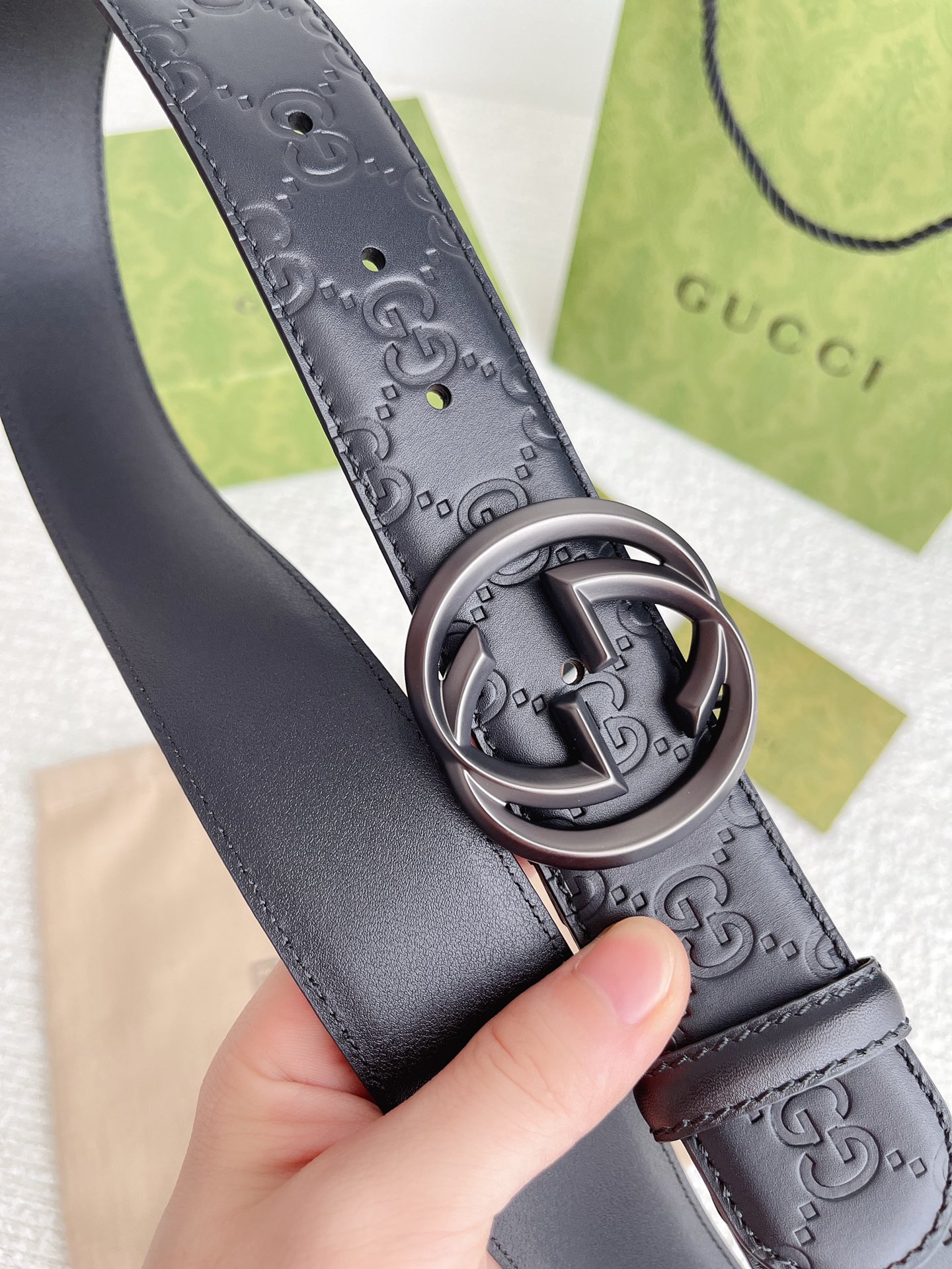 Gucci Basic Belt Cow Leather M