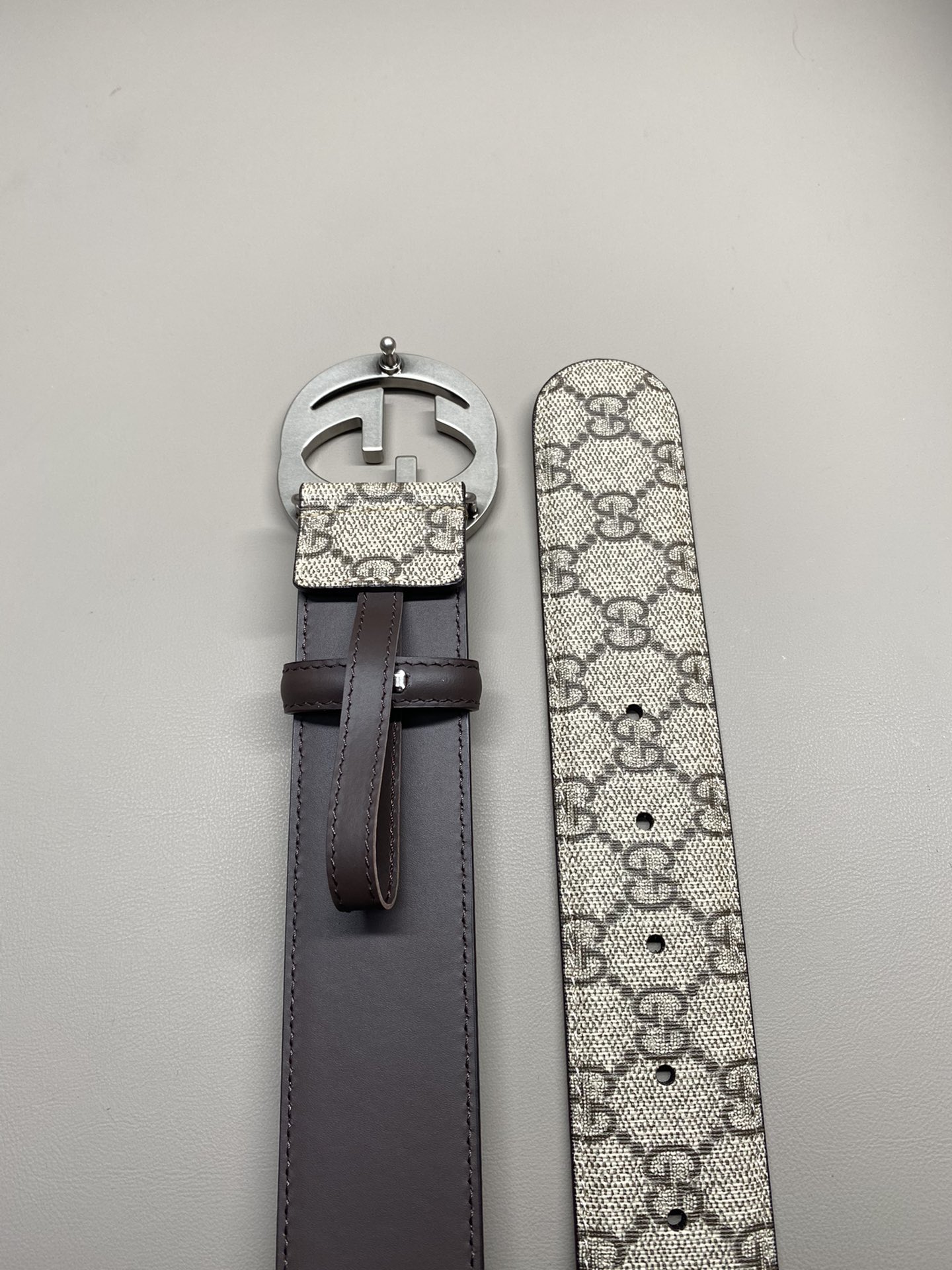 Gucci Basic Belt Canvas Gold S-m
