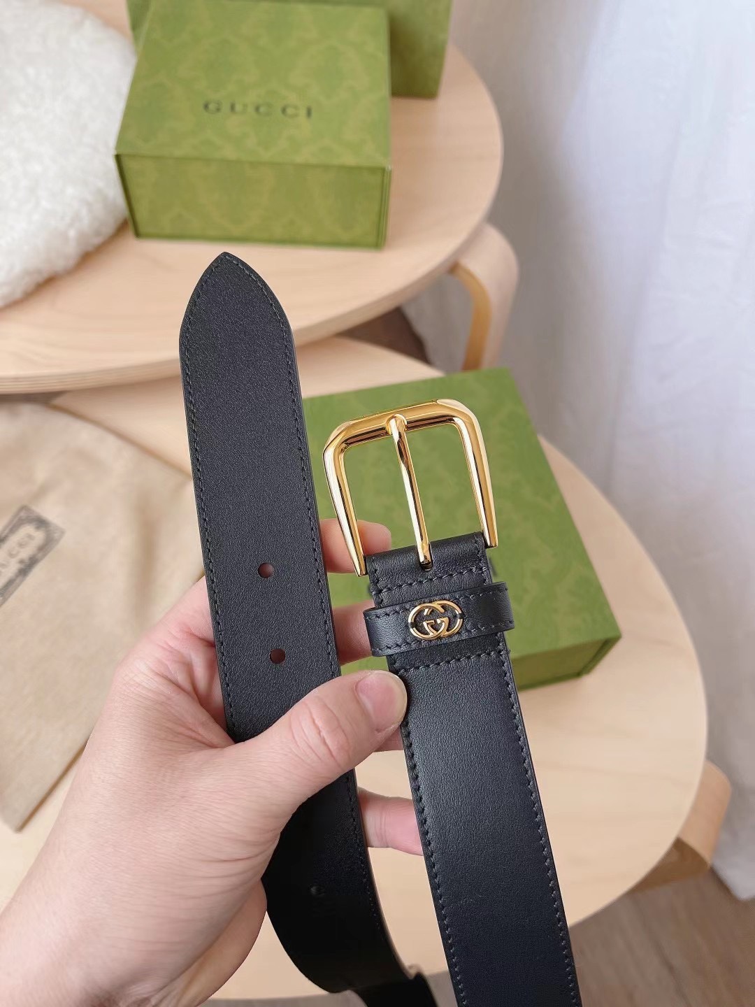 Gucci Male Basic Belt Canvas Black S-m