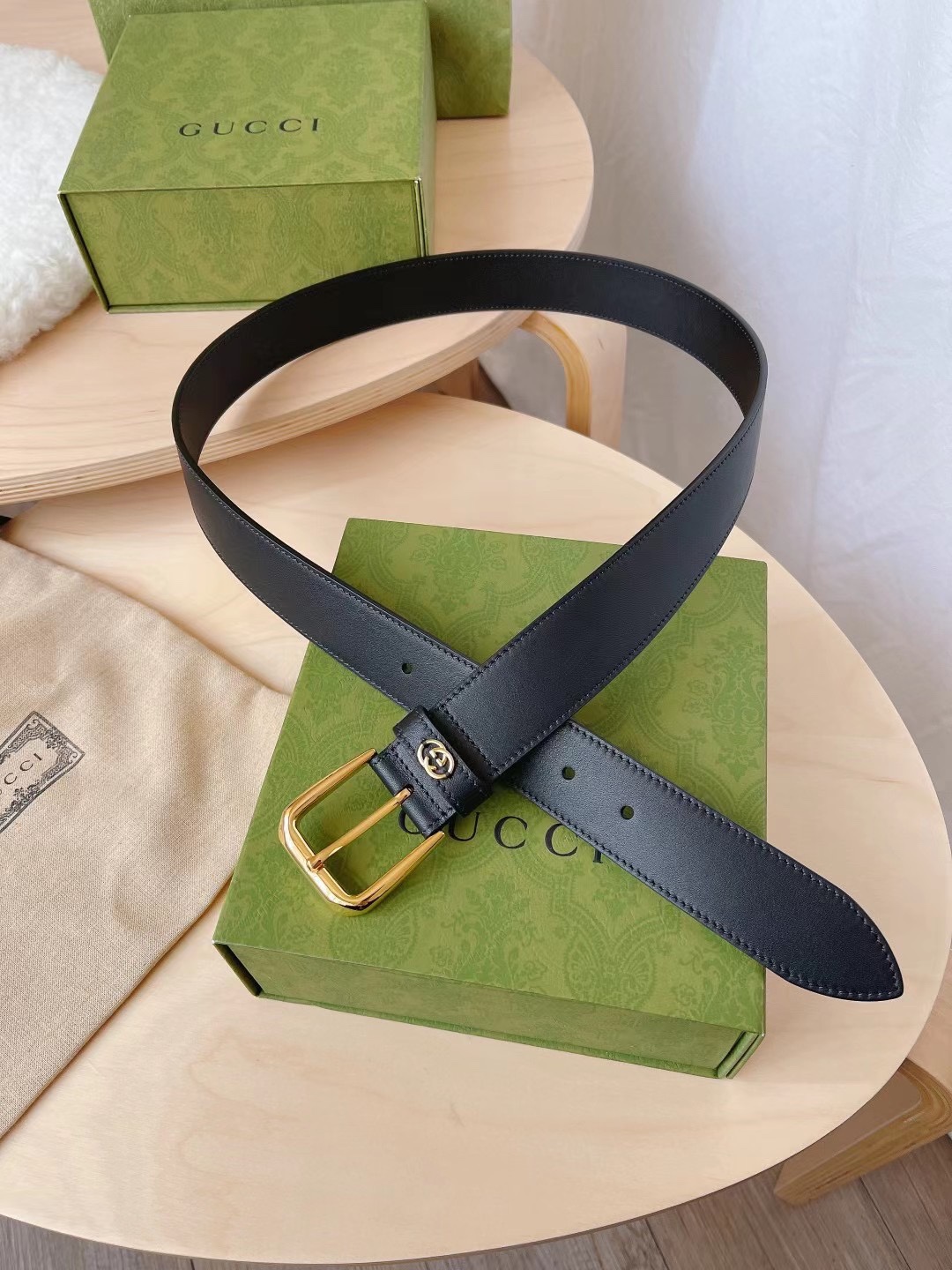 Gucci Male Basic Belt Canvas Black S-m