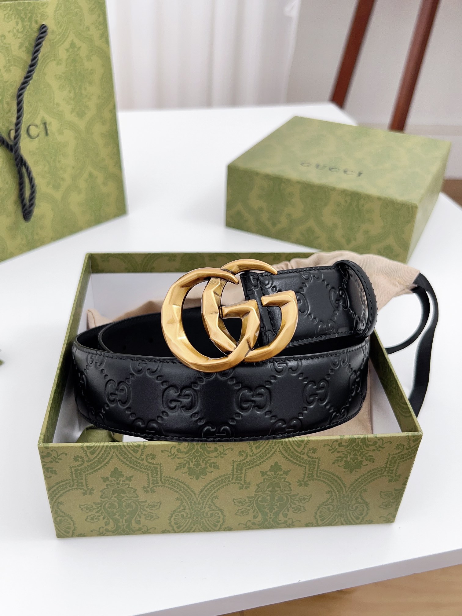 Gucci Basic Belt Top Grain Leather 125cm-m