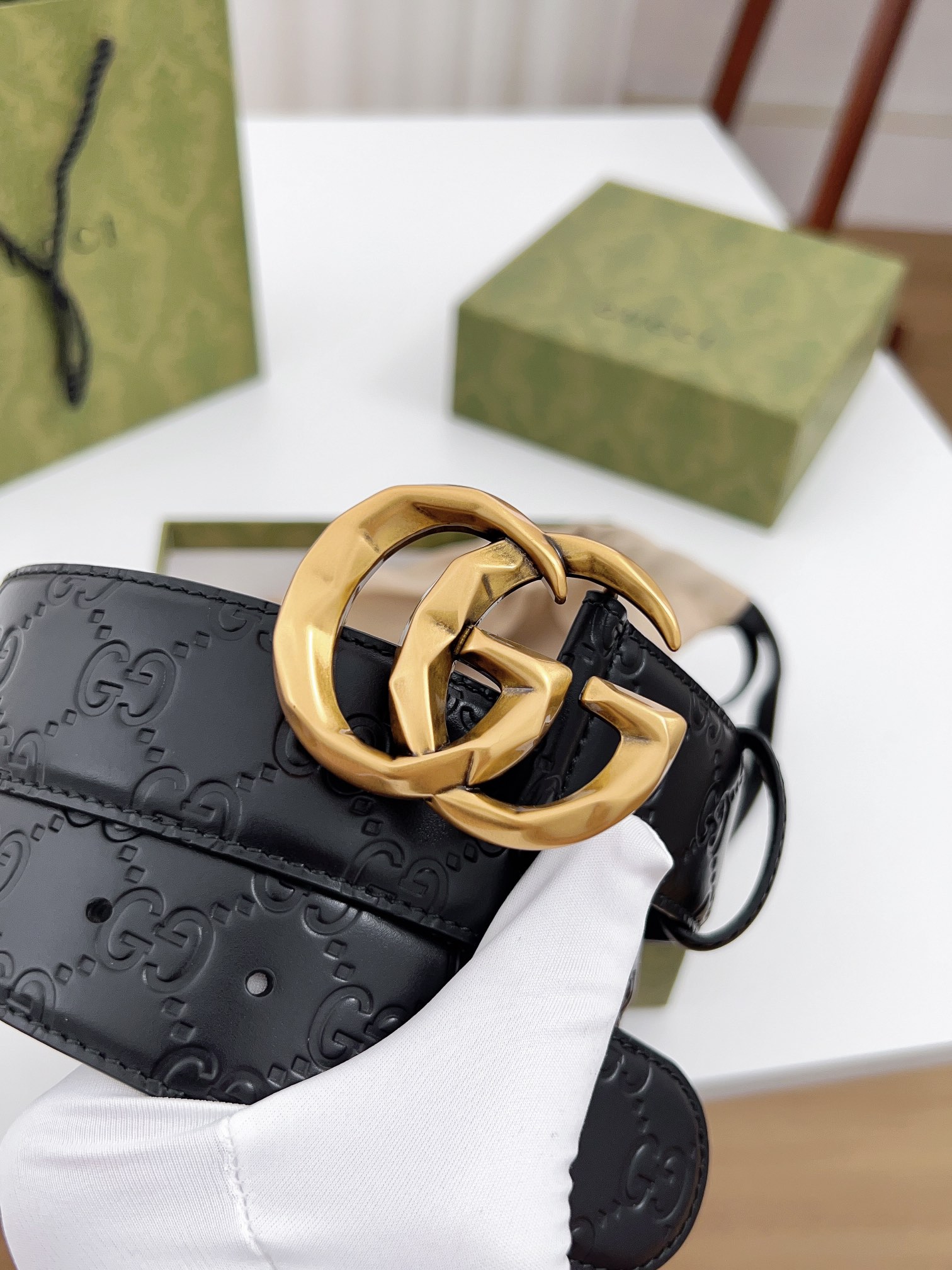 Gucci Basic Belt Top Grain Leather 125cm-m