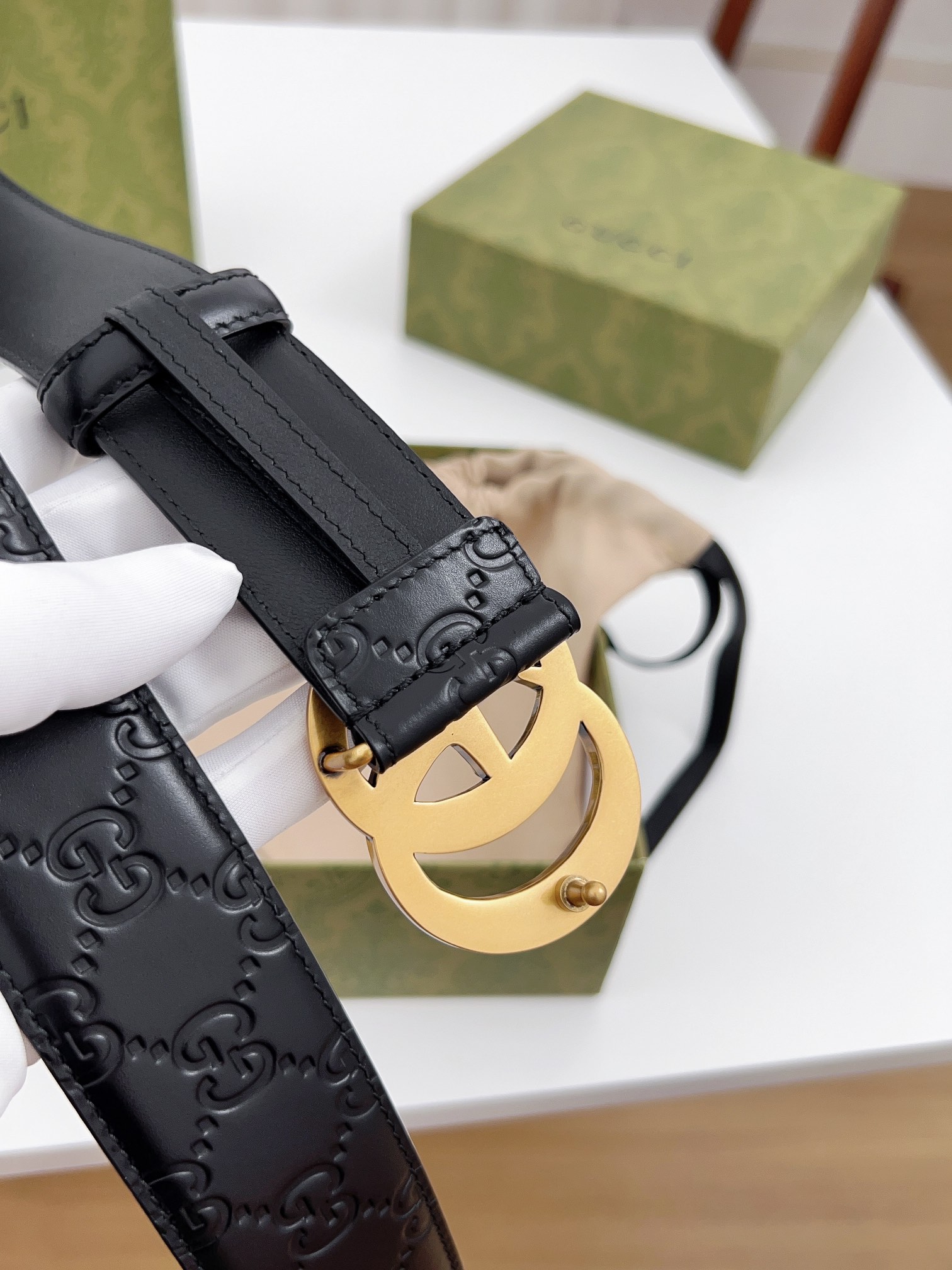 Gucci Basic Belt Top Grain Leather 125cm-m