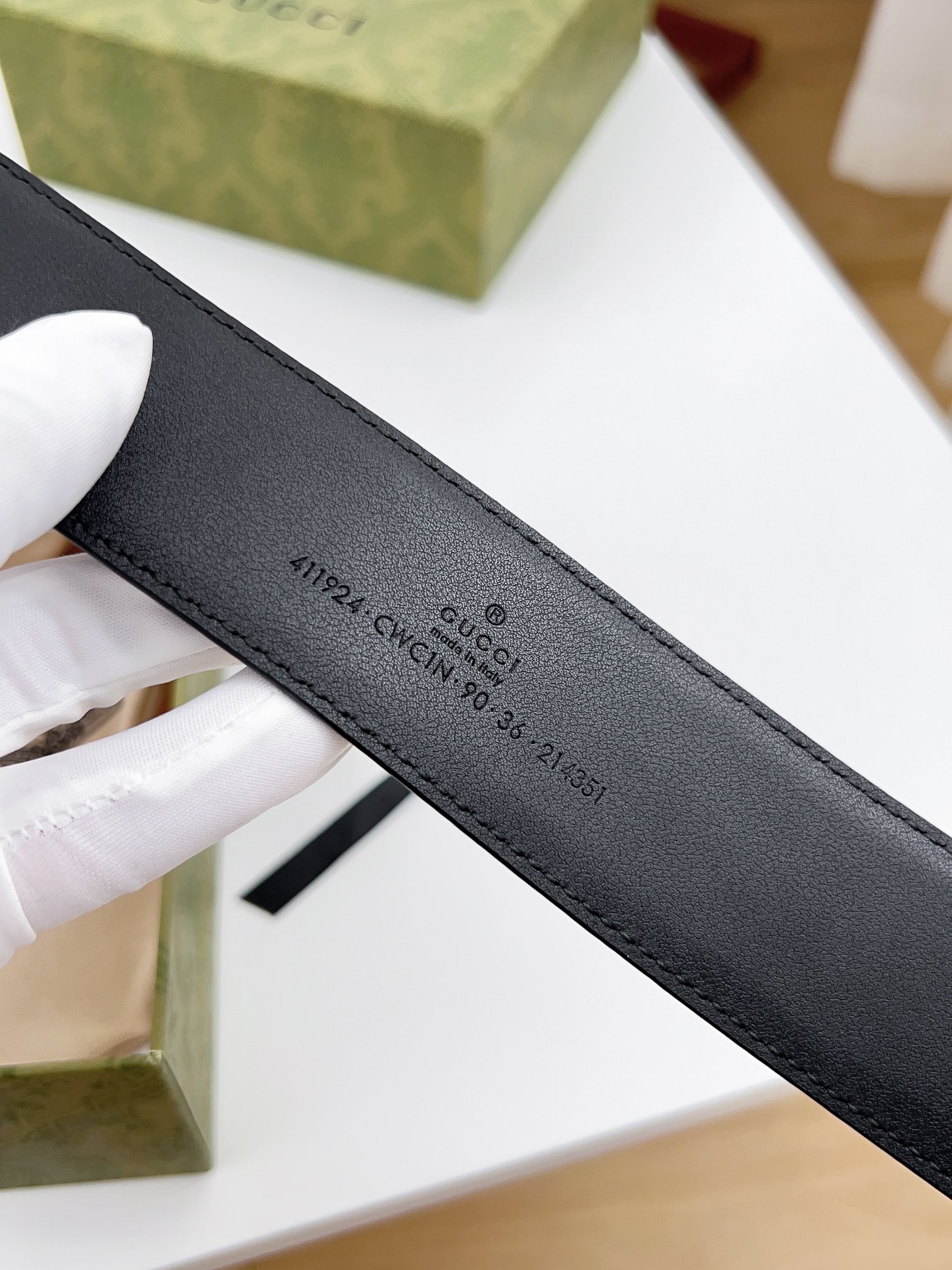 Gucci Basic Belt Top Grain Leather 125cm-m