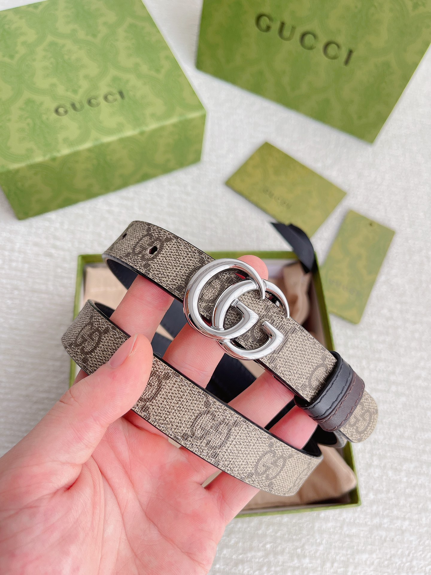 Gucci Female Leather Belt Top Grain Leather M