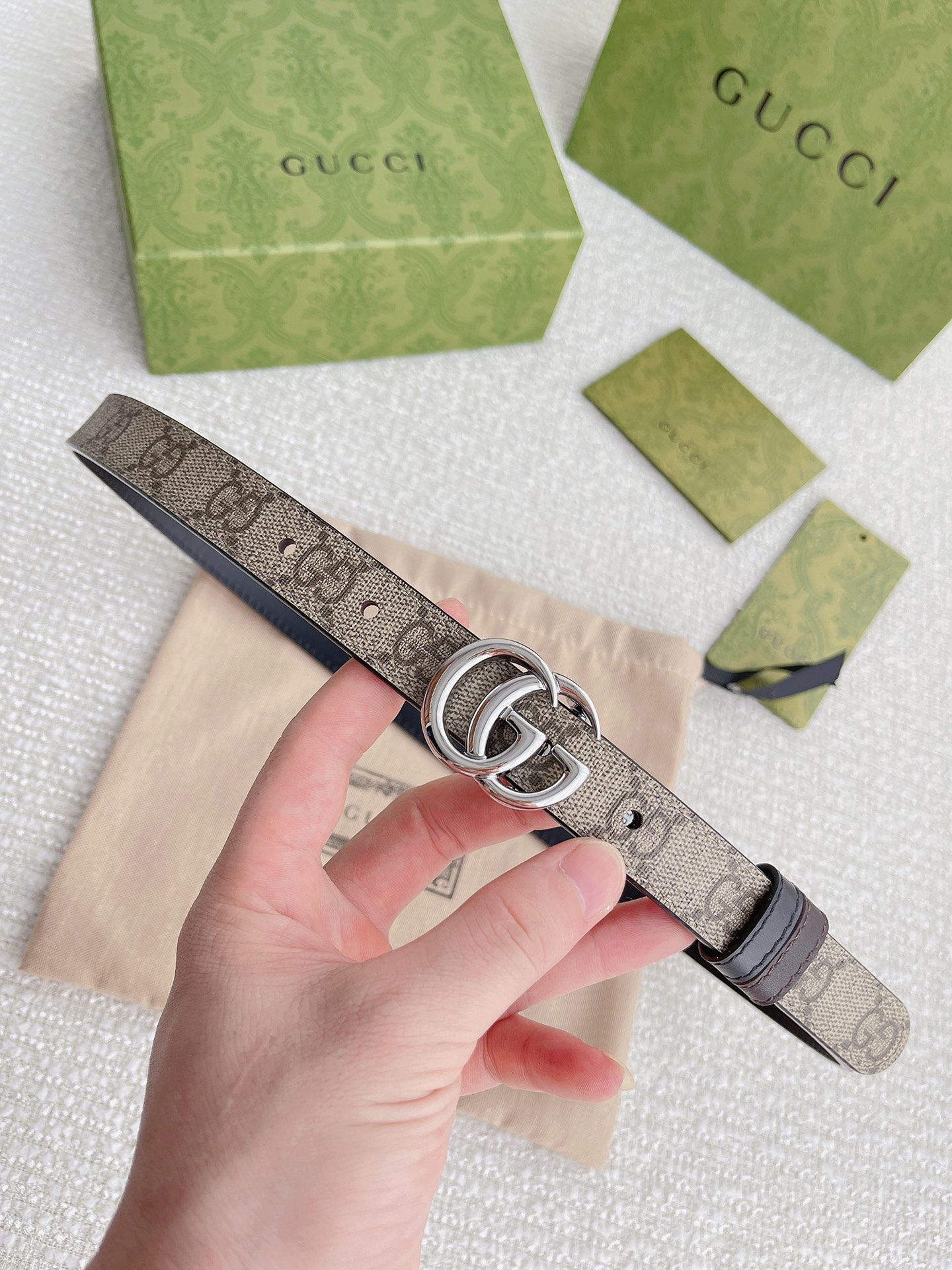 Gucci Female Leather Belt Top Grain Leather M