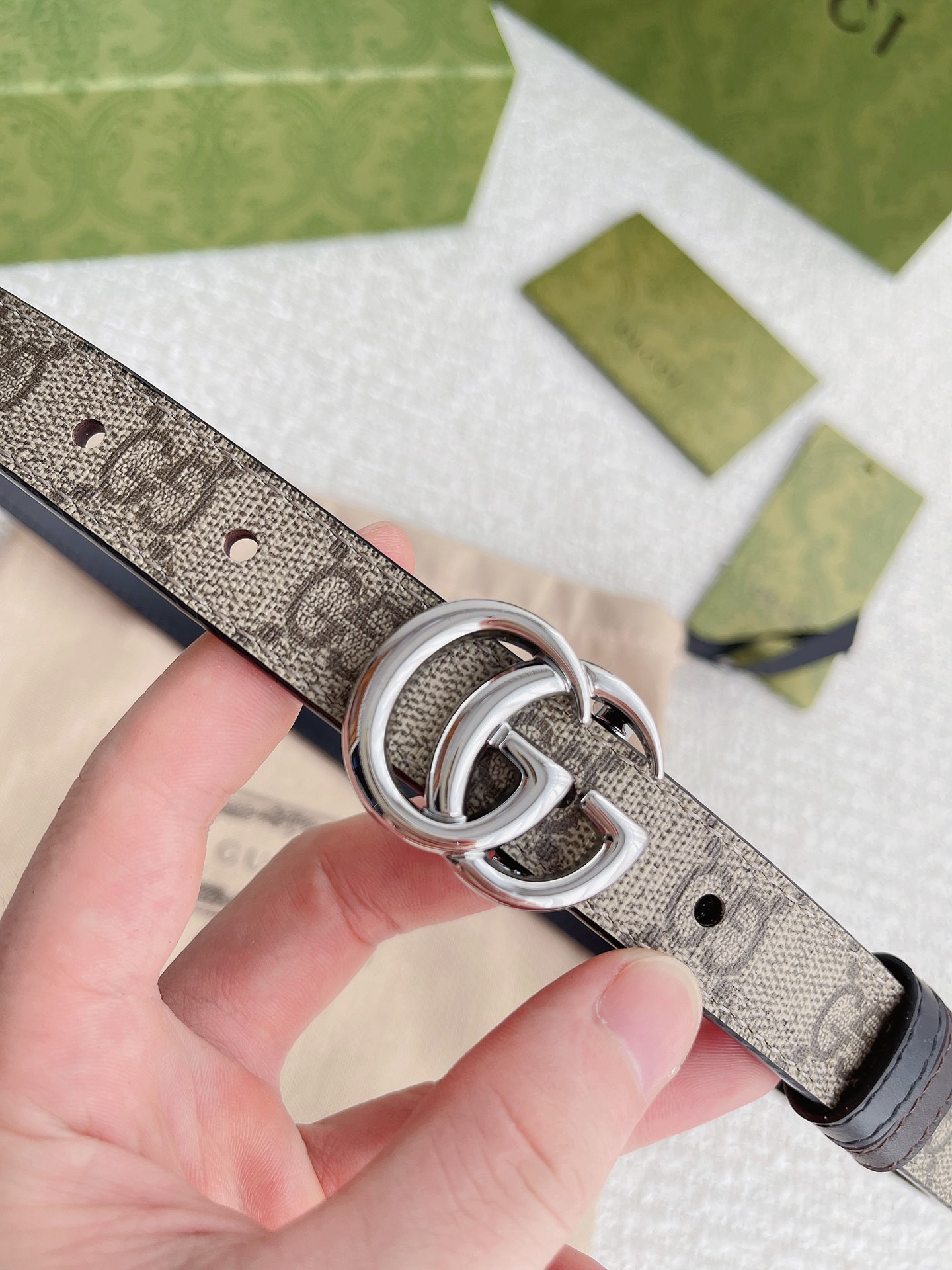 Gucci Female Leather Belt Top Grain Leather M