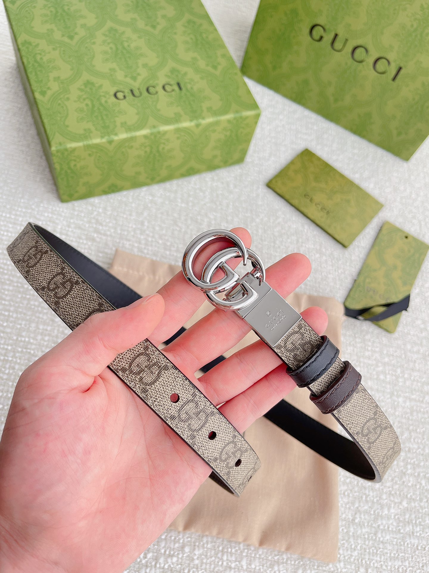 Gucci Female Leather Belt Top Grain Leather M