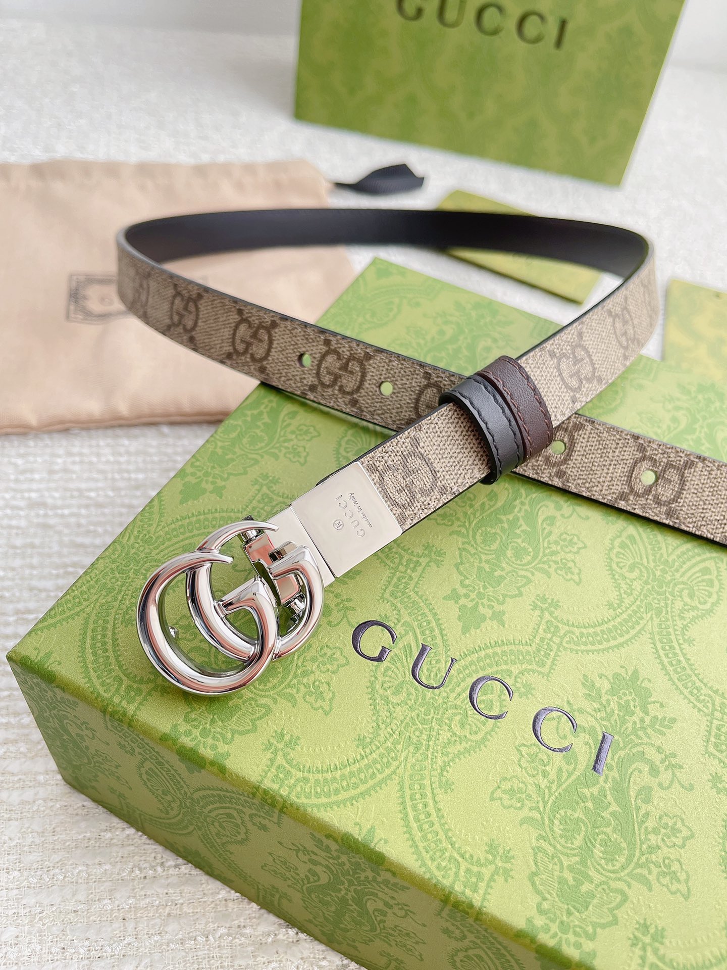 Gucci Female Leather Belt Top Grain Leather M