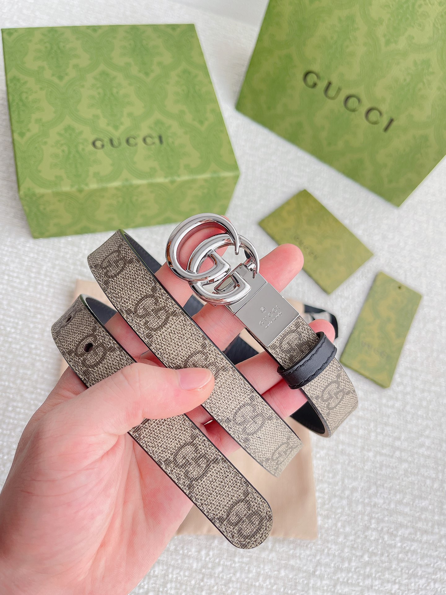 Gucci Female Leather Belt Top Grain Leather M