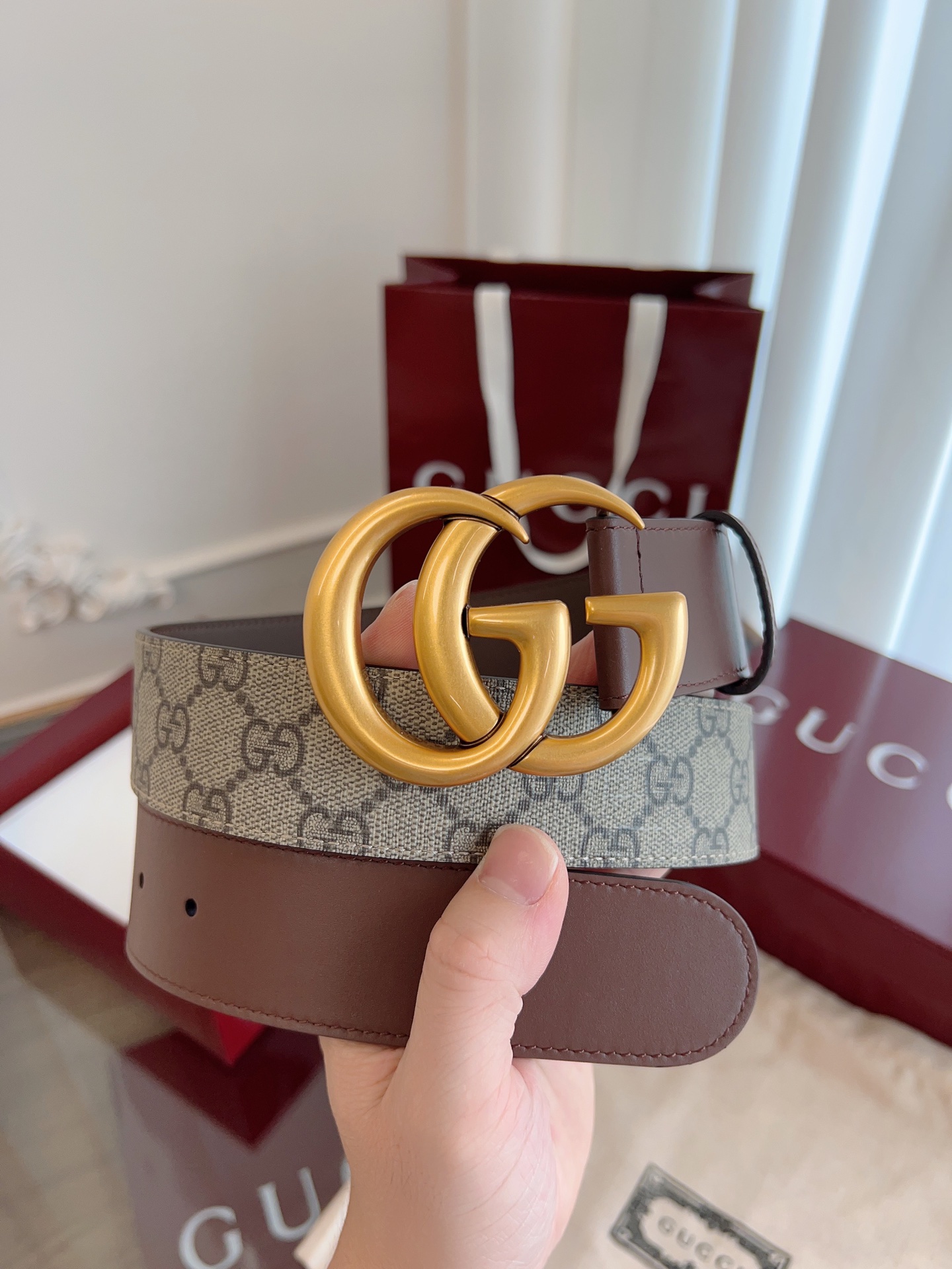 Gucci Basic Belt Cow Leather M-l